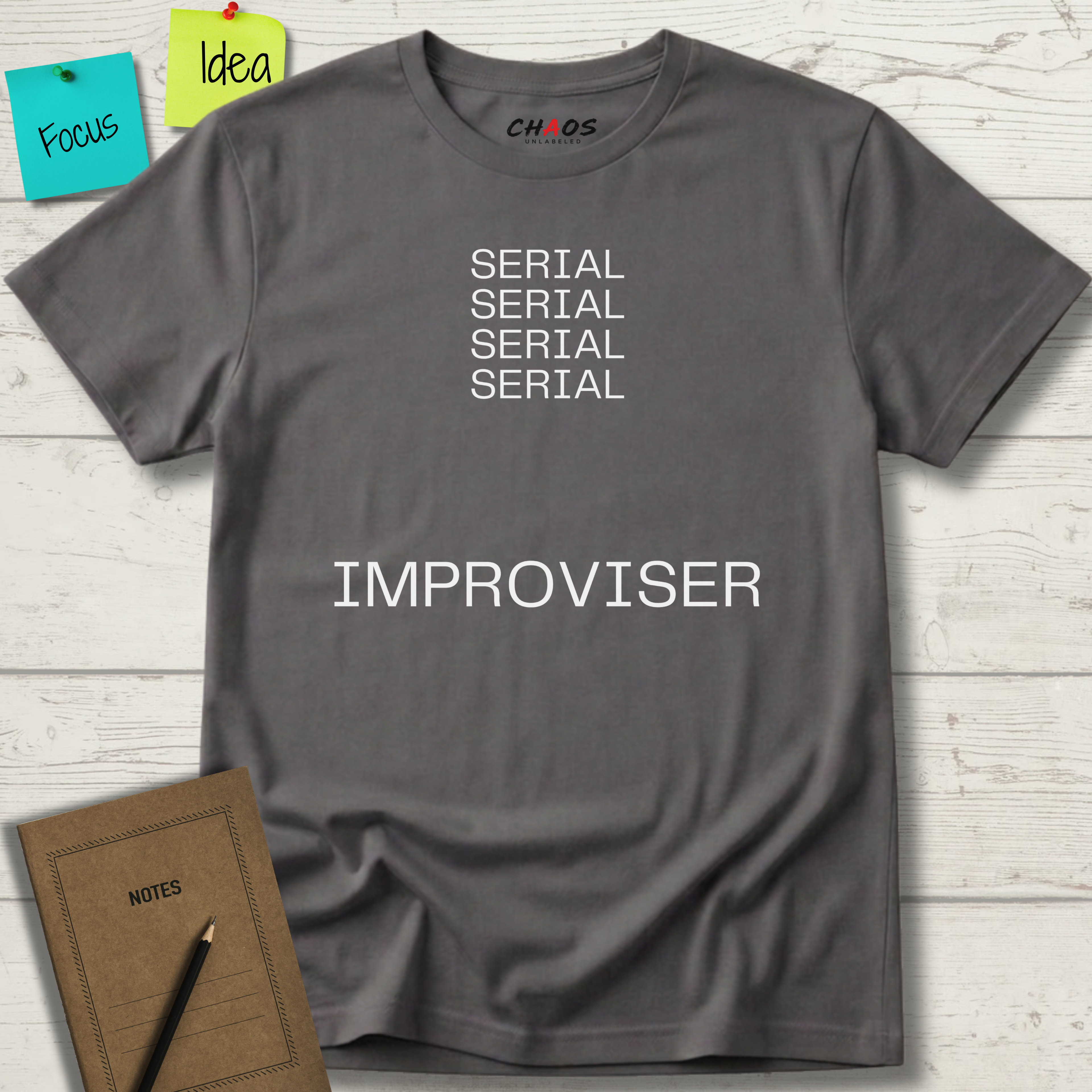 SERIAL SERIAL SERIAL SERIAL IMPROVISER T-SHIRT