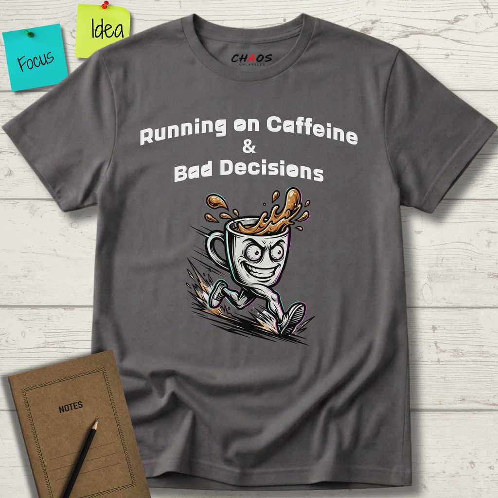 Running On Caffeine And Bad Decisions T-Shirt