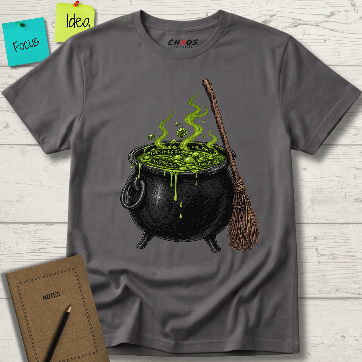 HALLOWEEN ADHD POTION CAULDRON T-SHIRT