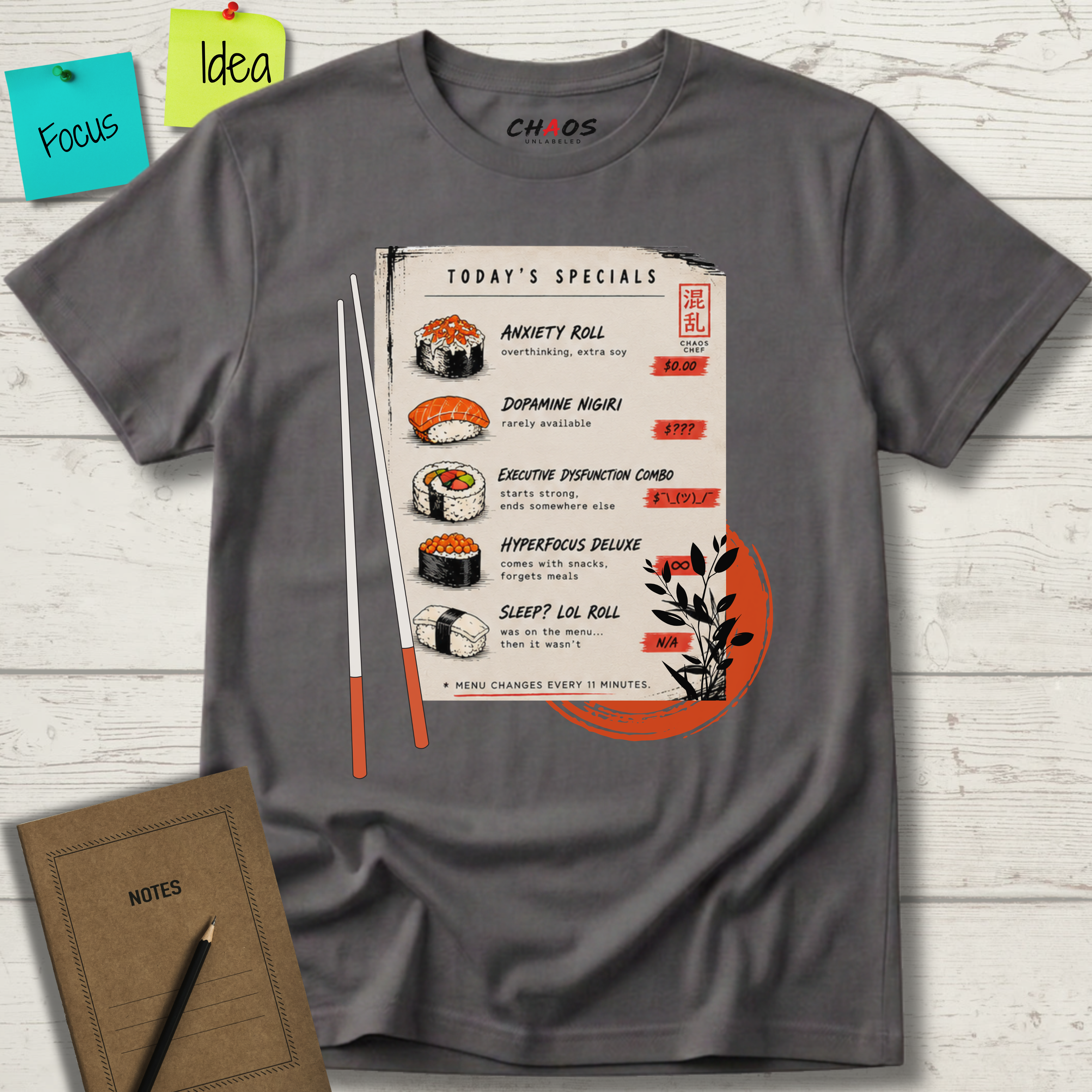 CHAOS SUSHI CHEF T-SHIRT