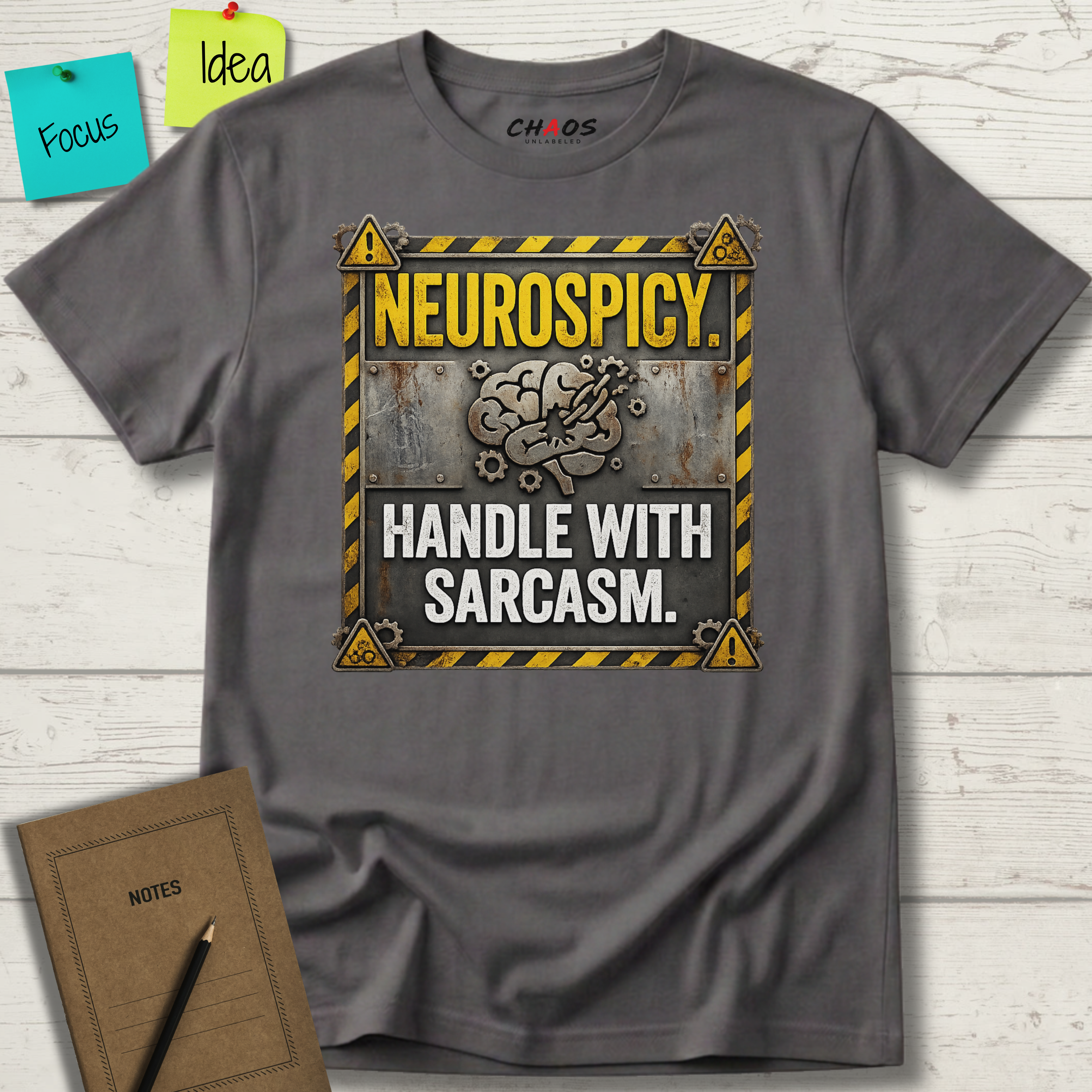 Neurospicy. Handle With Sarcasm T-Shirt