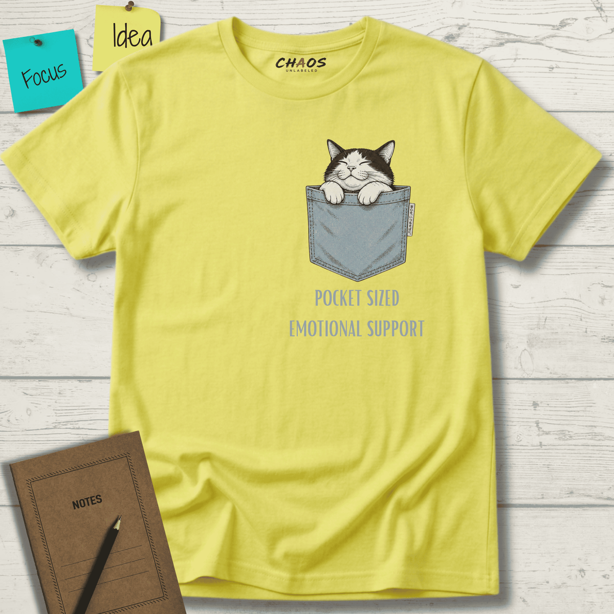 POCKET-SIZED EMOTIONAL SUPPORT T-SHIRT