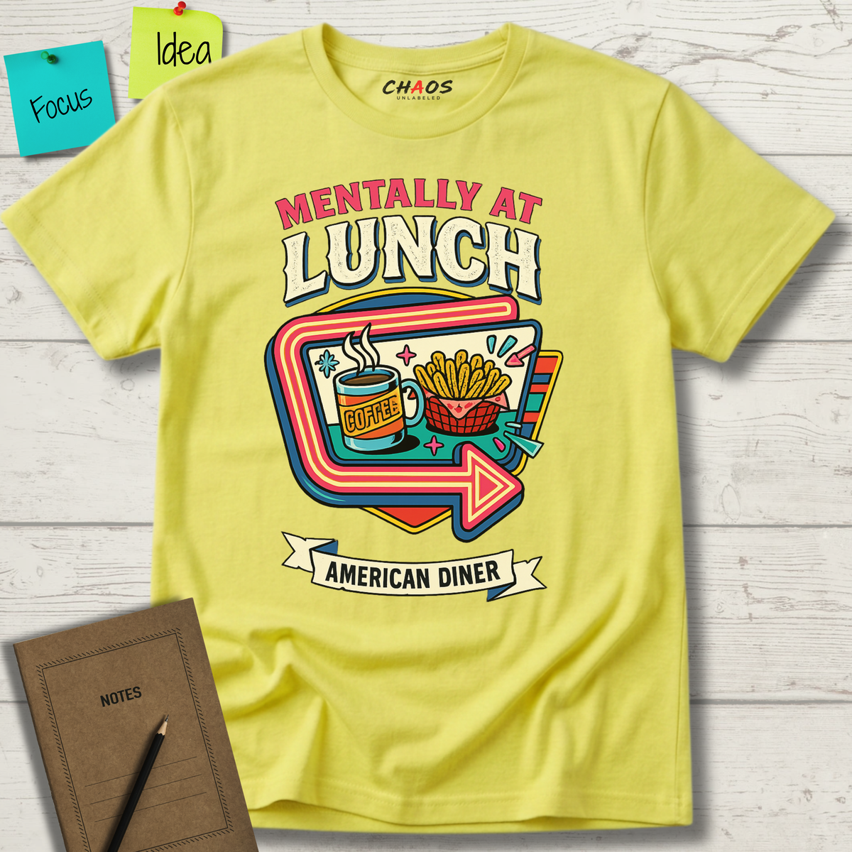 Mentally At Lunch. American Diner T-Shirt