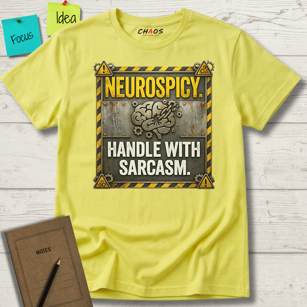Neurospicy. Handle With Sarcasm T-Shirt