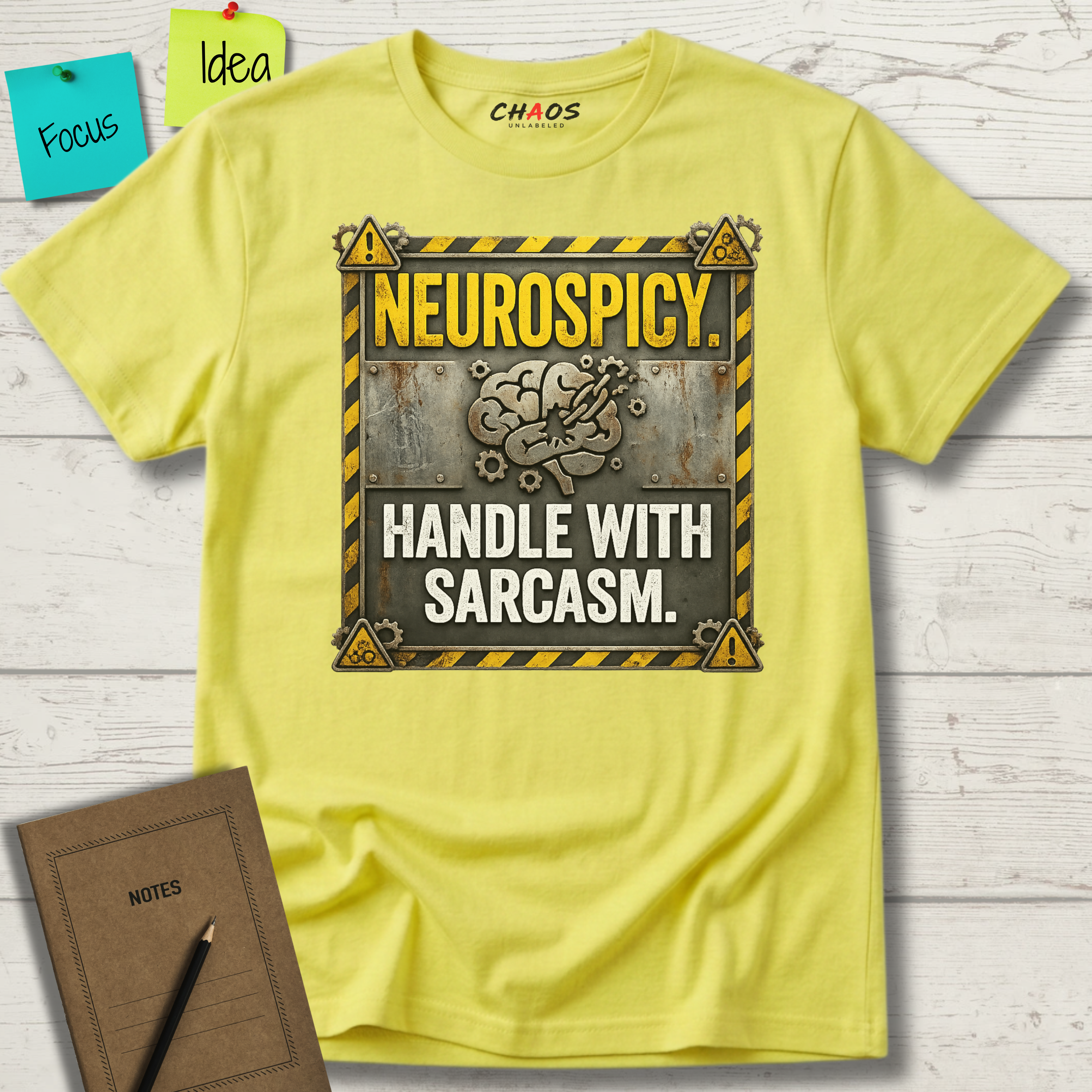 Neurospicy. Handle With Sarcasm T-Shirt