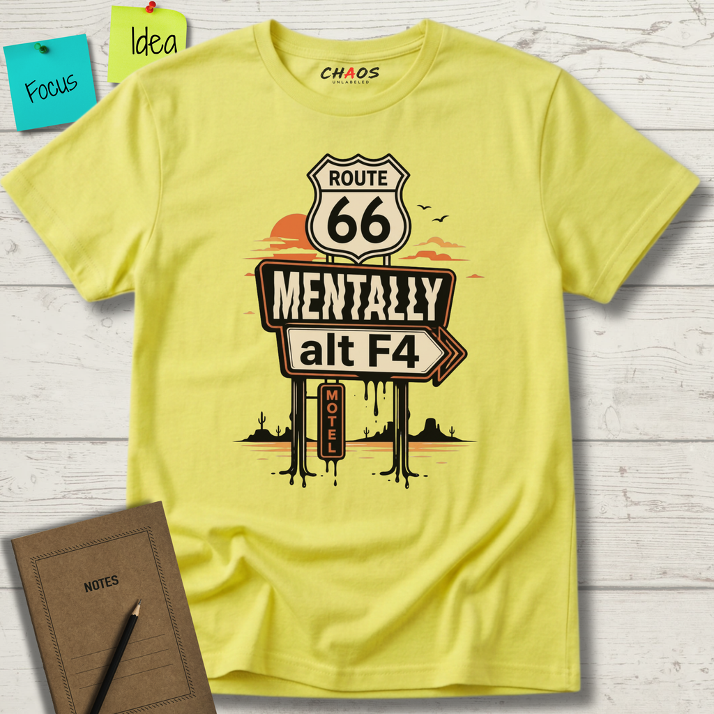 MENTALY ALT F4 ROUTE 66 T-SHIRT