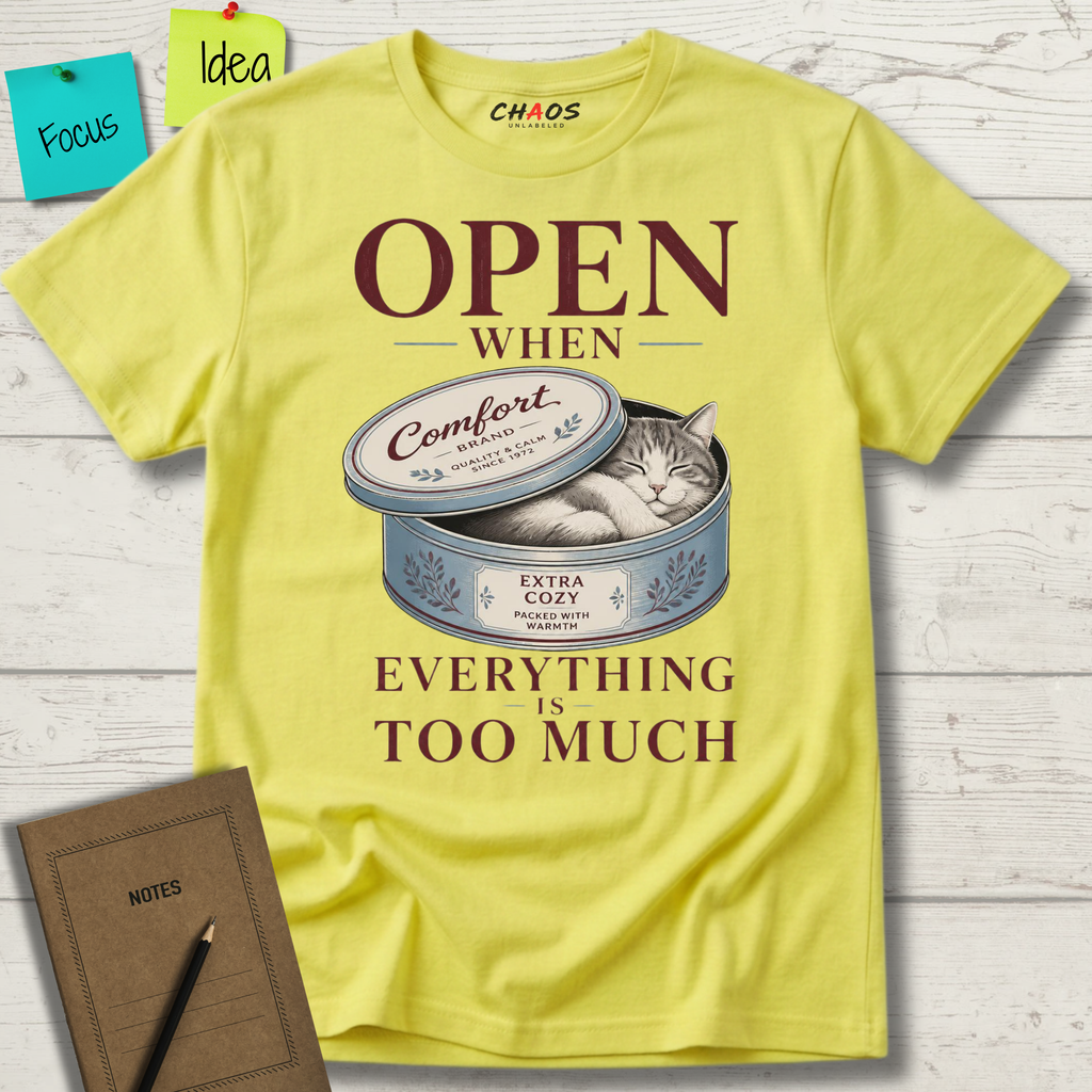 OPEN WHEN EVERYTHING IS TOO MUCH T-SHIRT