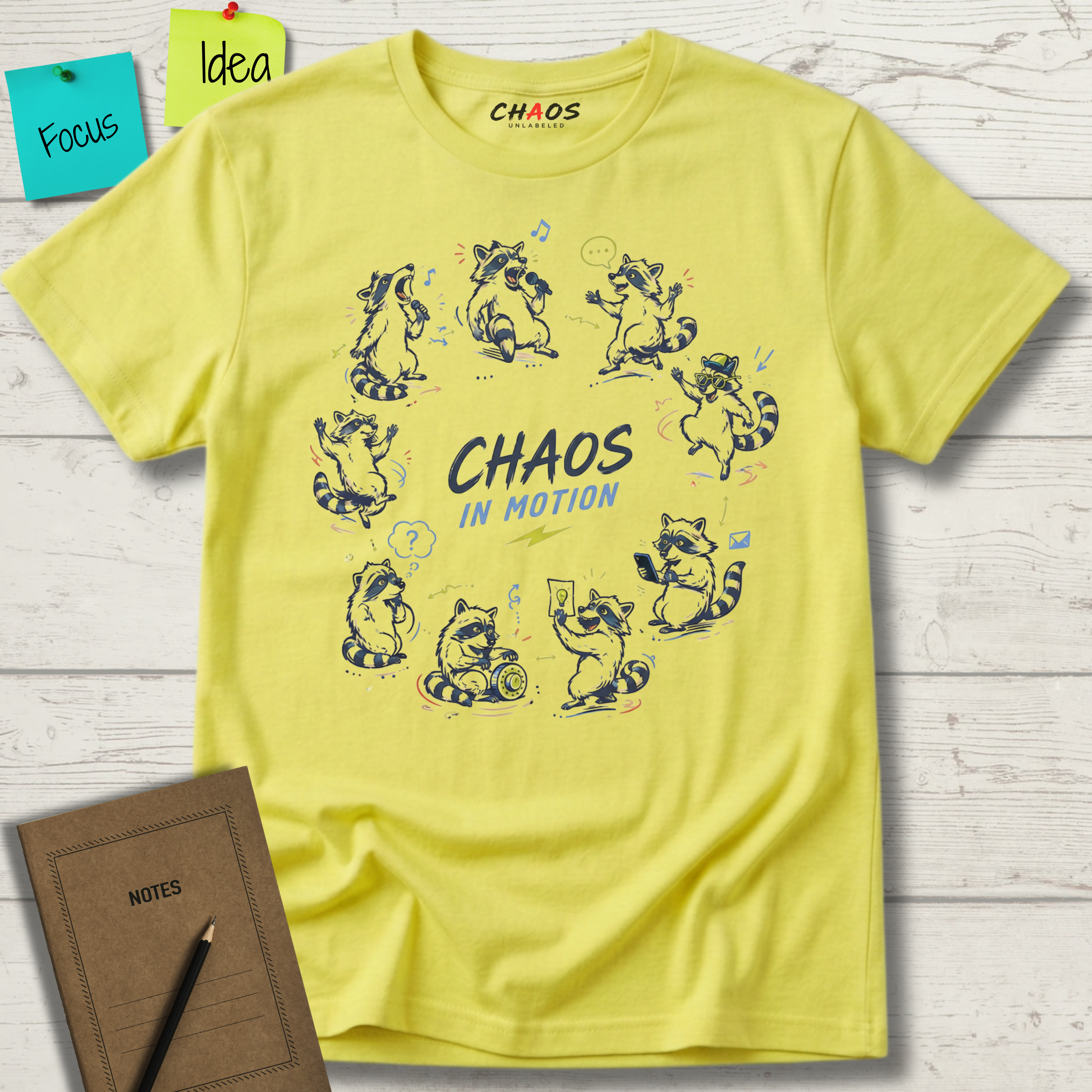 CHAOS IN MOTION - RACCOON T-SHIRT