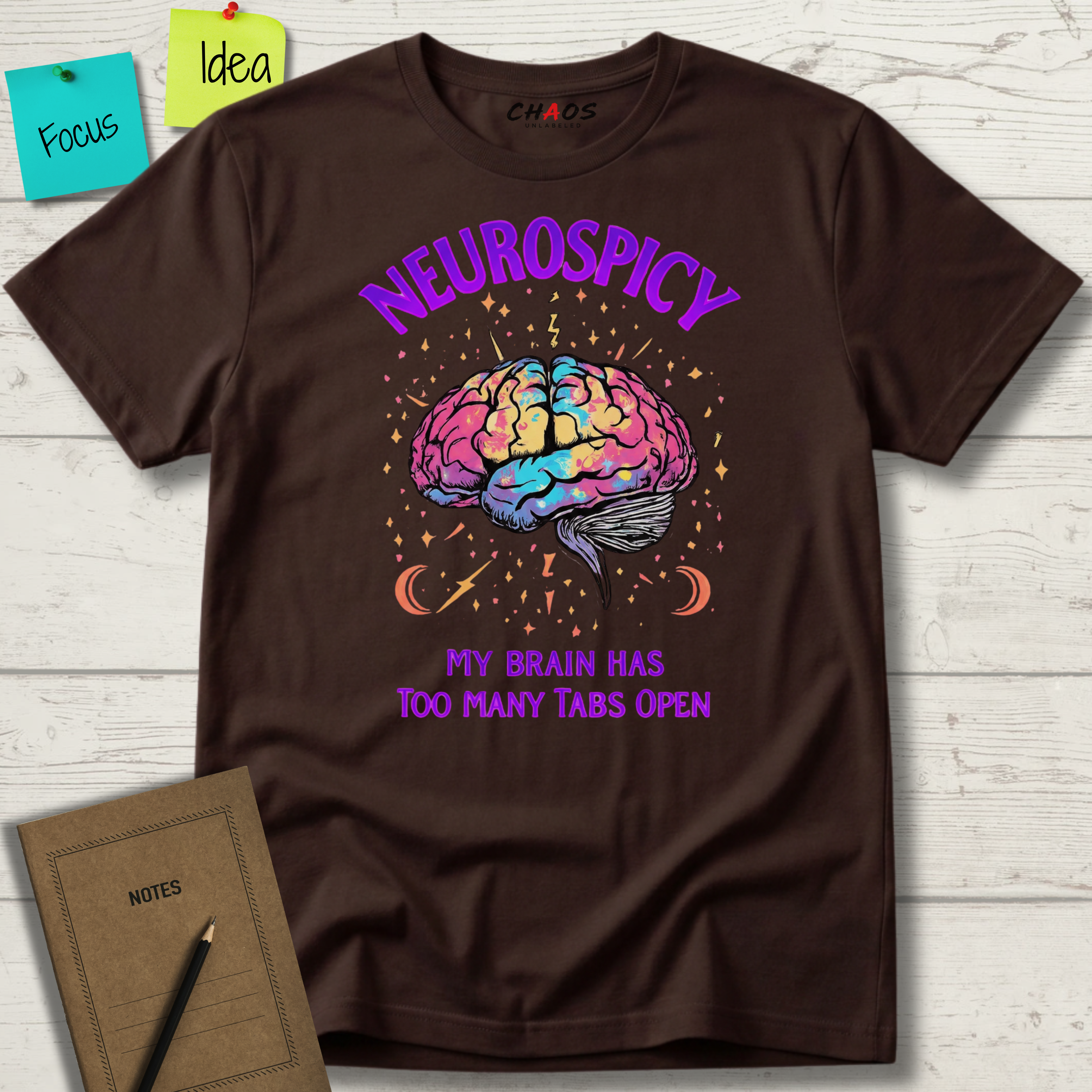 Neurospicy My Brain Has Too Many Tabs Open T-Shirt
