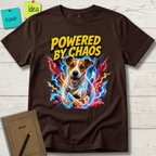 POWERED BY CHAOS JACK RUSSELL TERRIER T-SHIRT