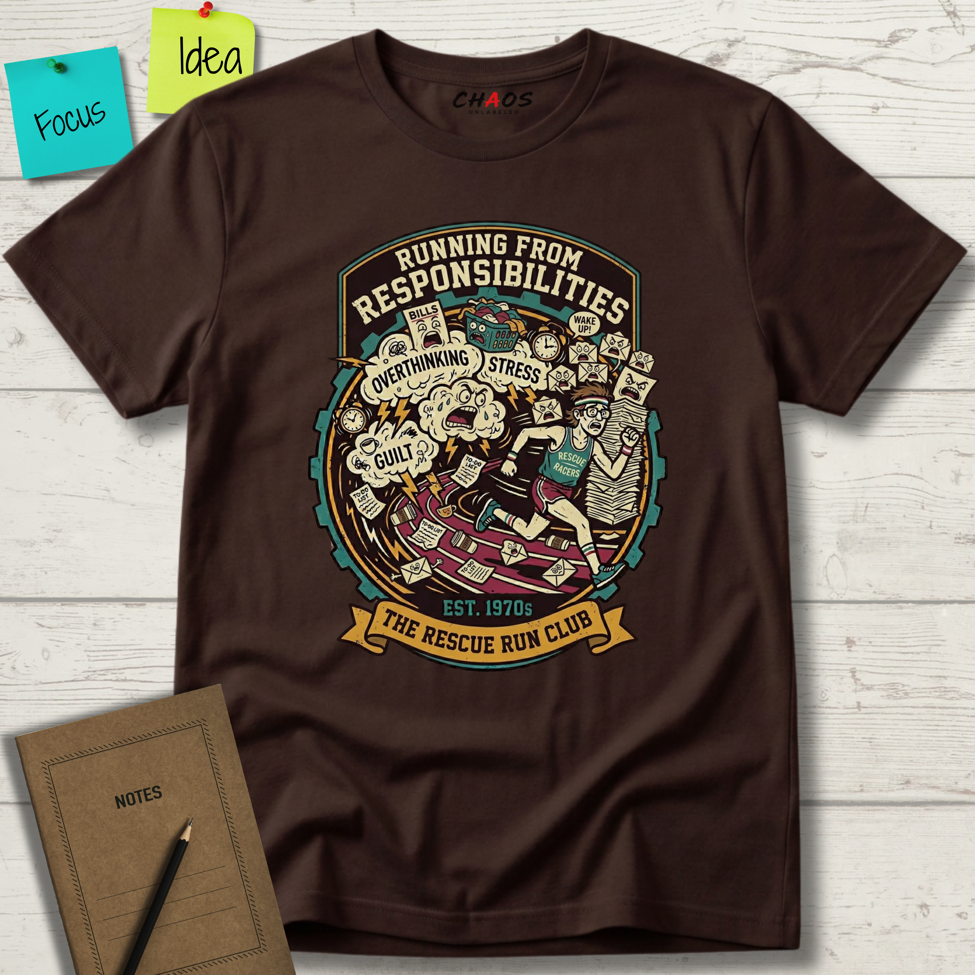 Running From Responsibilities. The Rescue Run Club T-Shirt