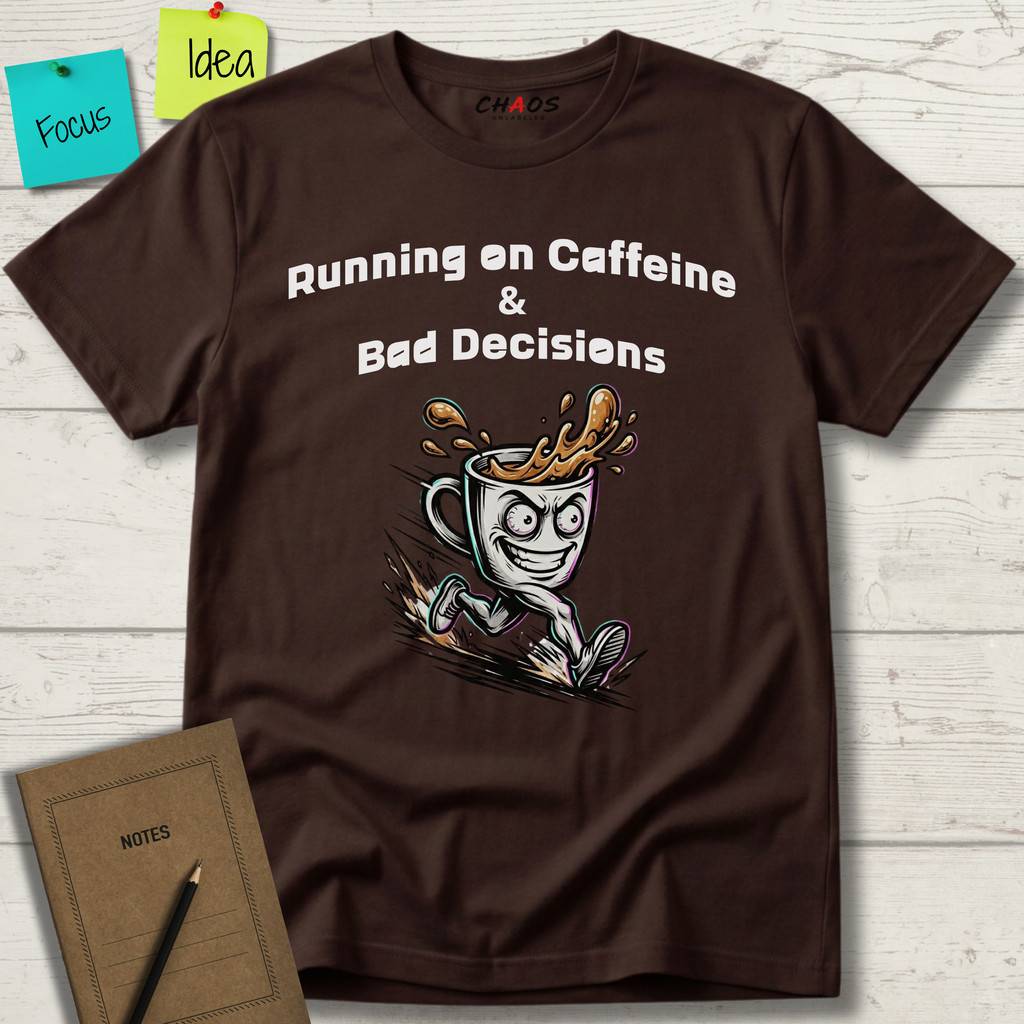 Running On Caffeine And Bad Decisions T-Shirt
