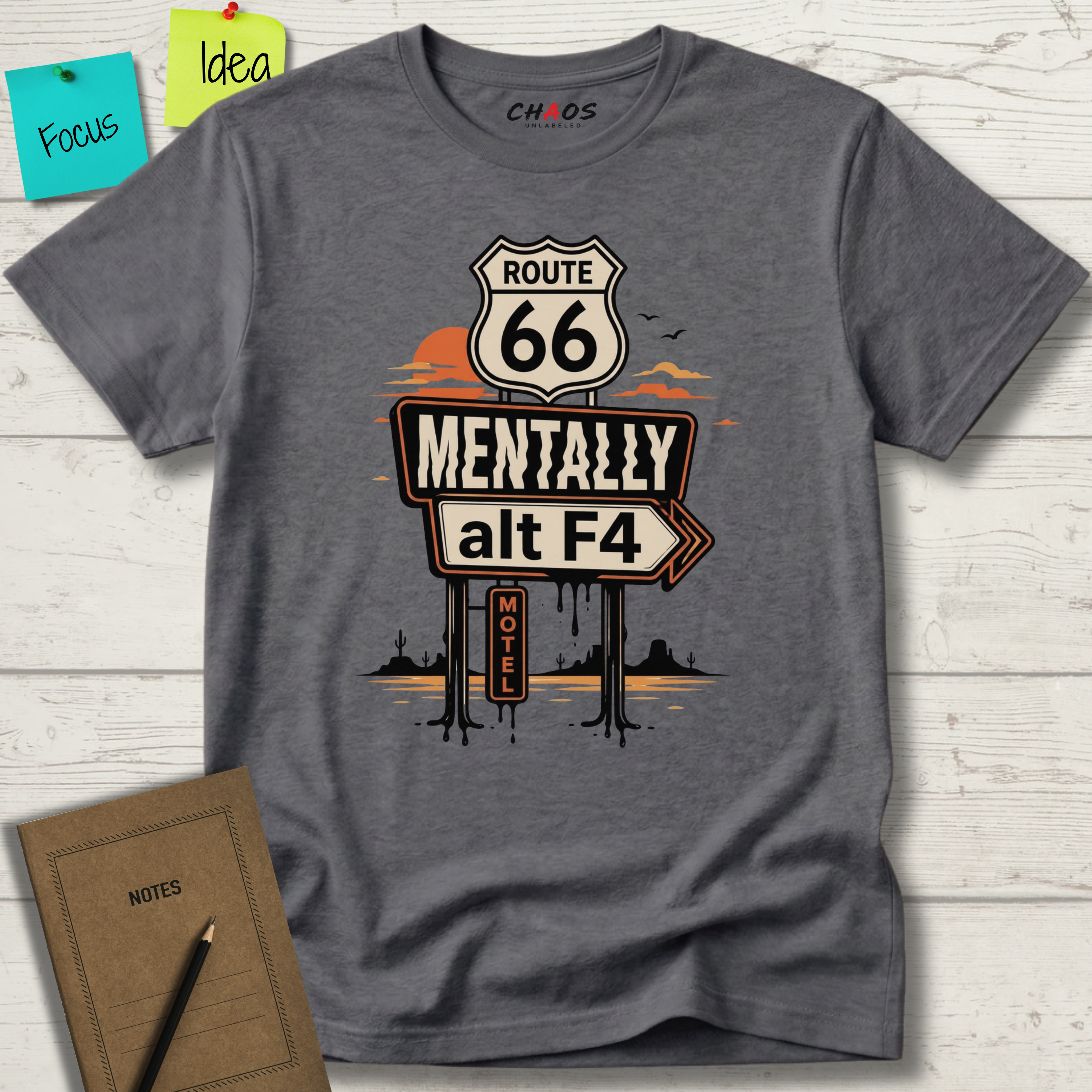 MENTALY ALT F4 ROUTE 66 T-SHIRT