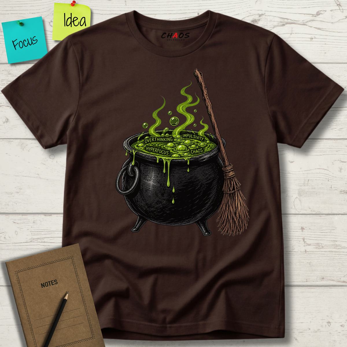 HALLOWEEN ADHD POTION CAULDRON T-SHIRT