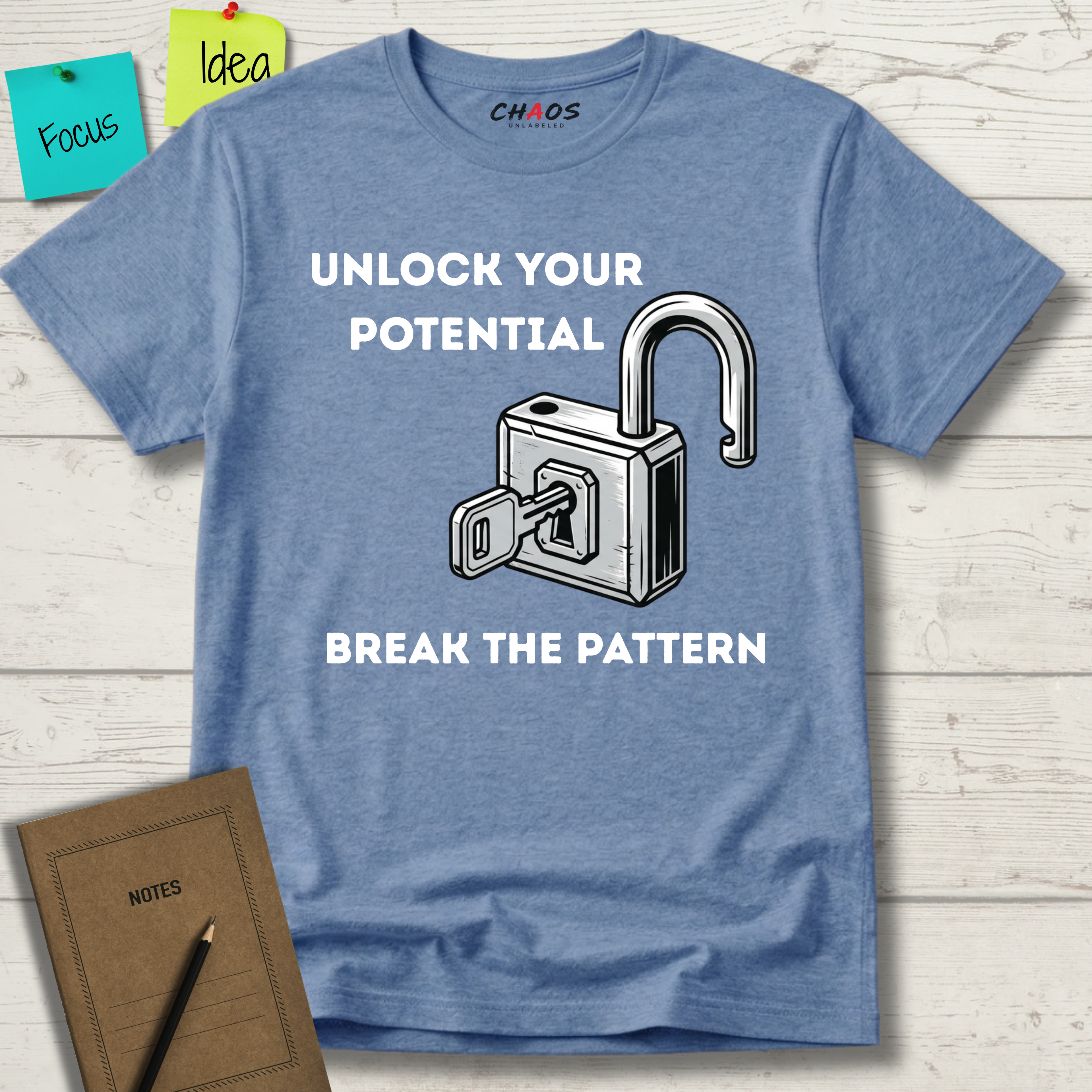 UNLOCK YOUR POTENTIAL. BREAK THE PATTERN T-SHIRT