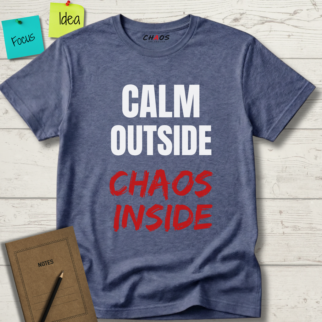 CALM OUTSIDE CHAOS INSIDE T-SHIRT