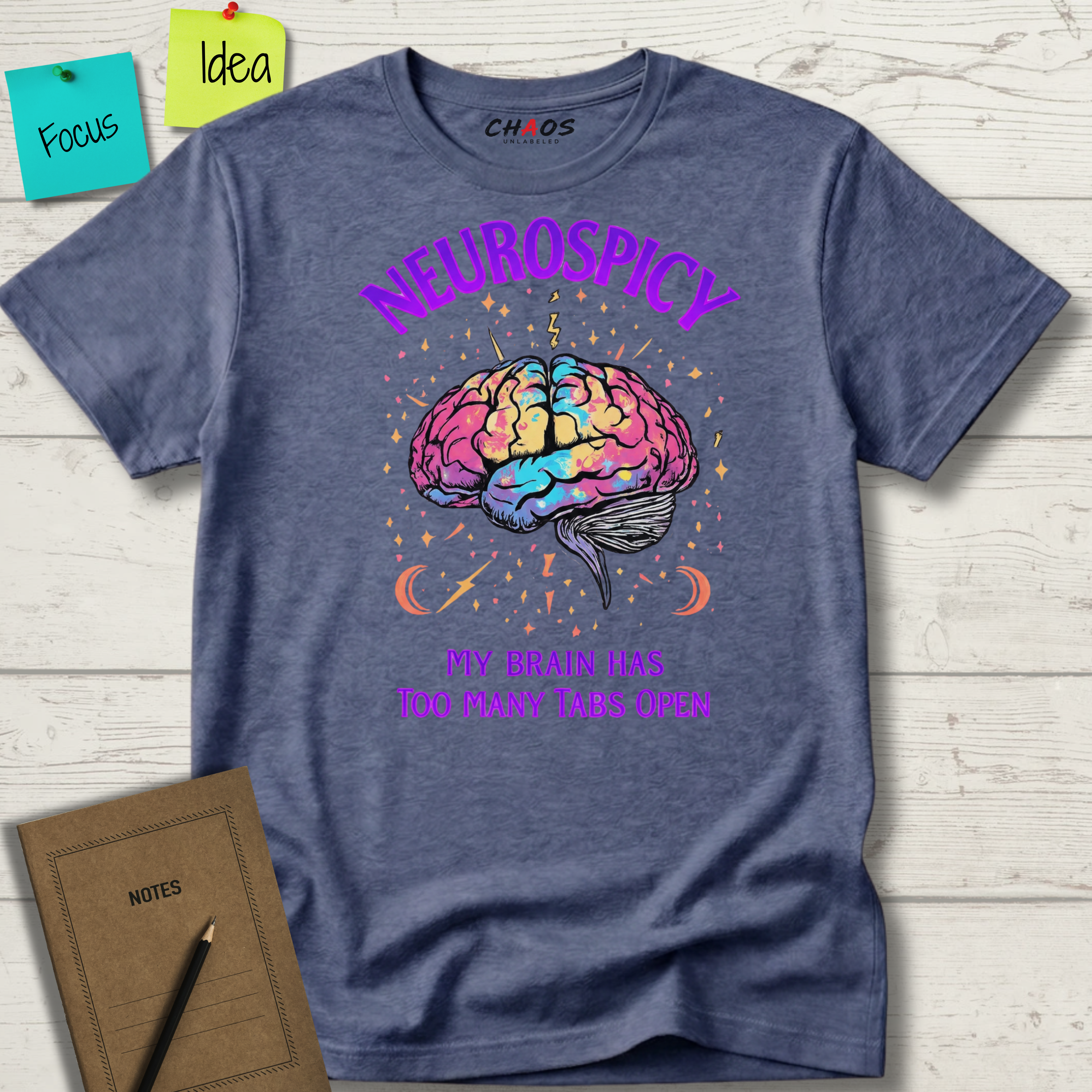 Neurospicy My Brain Has Too Many Tabs Open T-Shirt