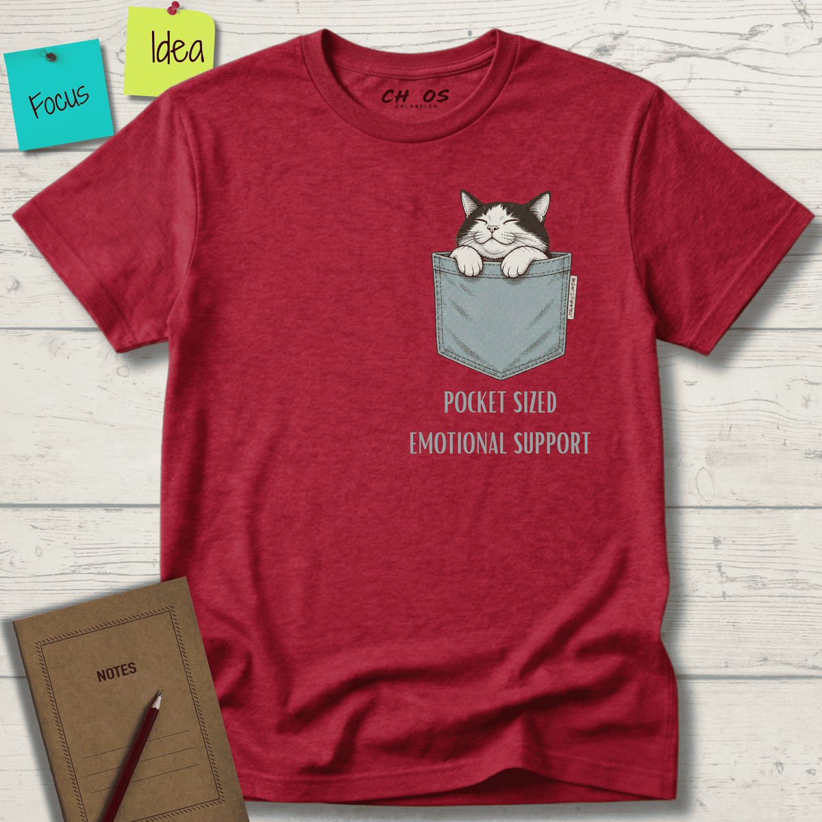 POCKET-SIZED EMOTIONAL SUPPORT T-SHIRT