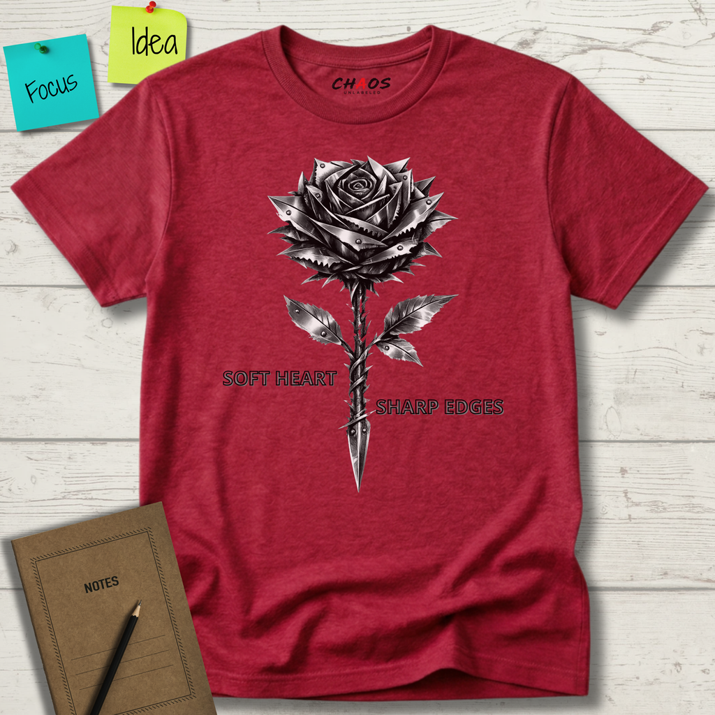 SOFT HEART SHARP EDGES T-SHIRT