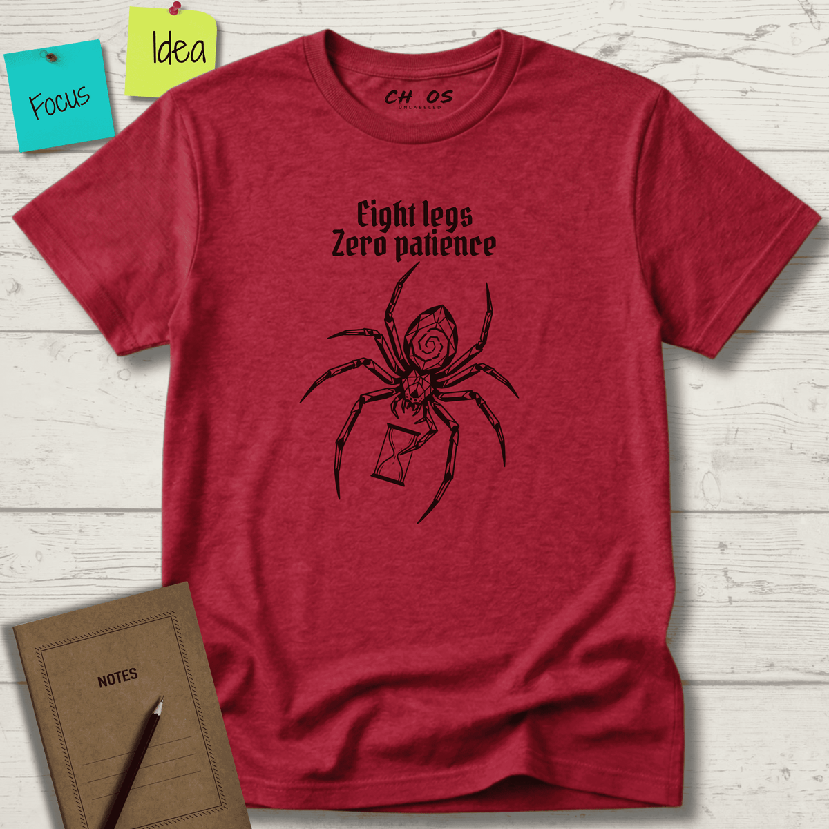 EIGHT LEGS ZERO PATIENCE T-SHIRT