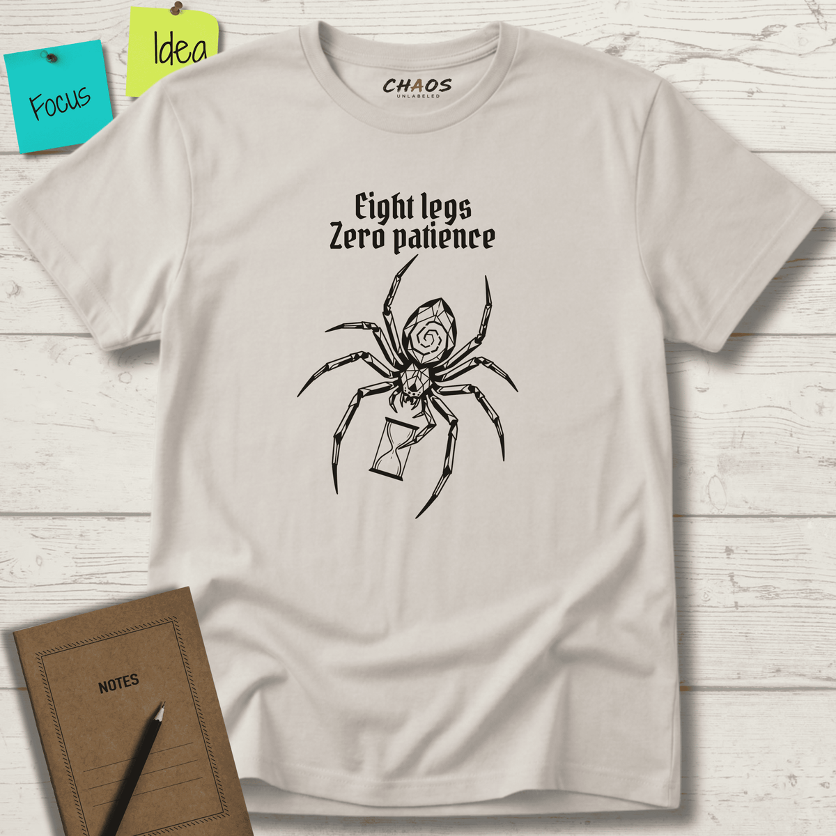 EIGHT LEGS ZERO PATIENCE T-SHIRT