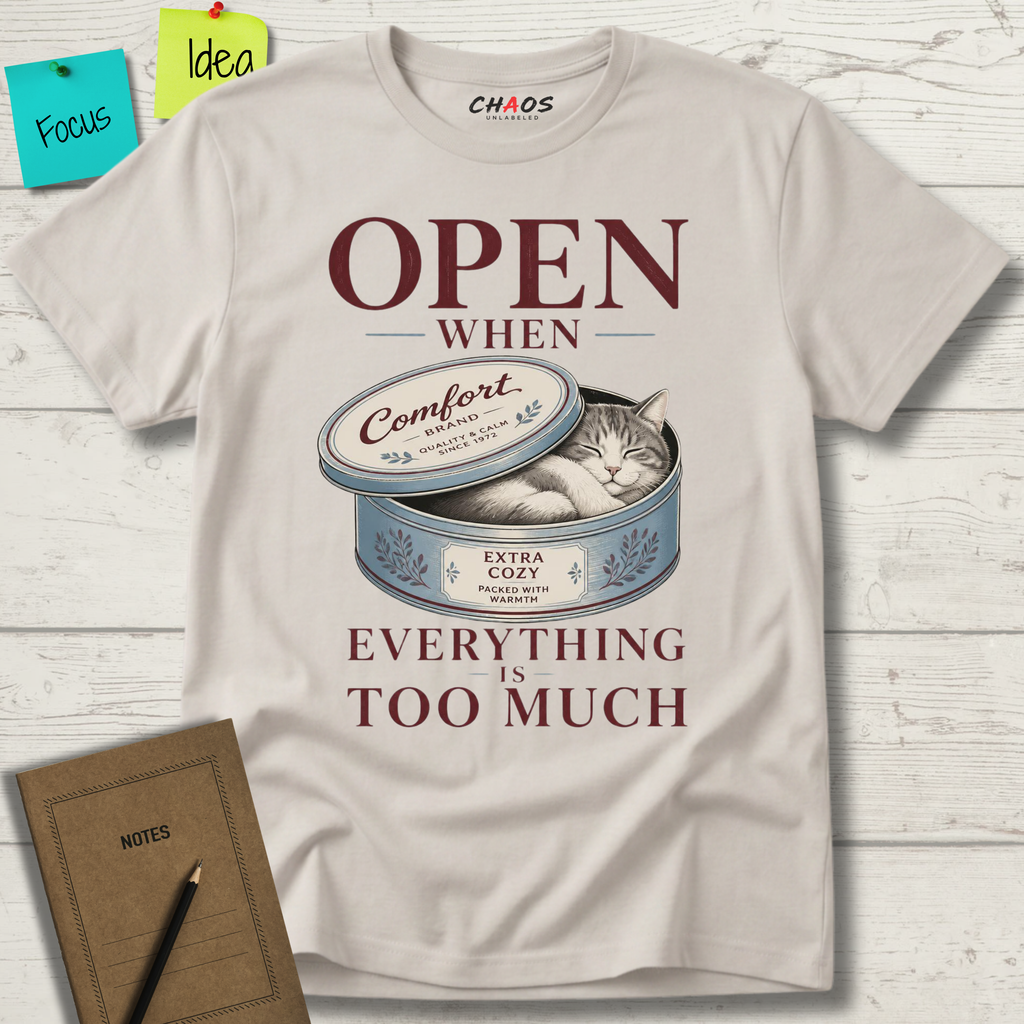 OPEN WHEN EVERYTHING IS TOO MUCH T-SHIRT