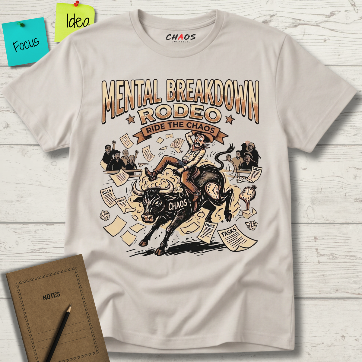 Mental Breakdown Rodeo. Ride the Chaos T-Shirt