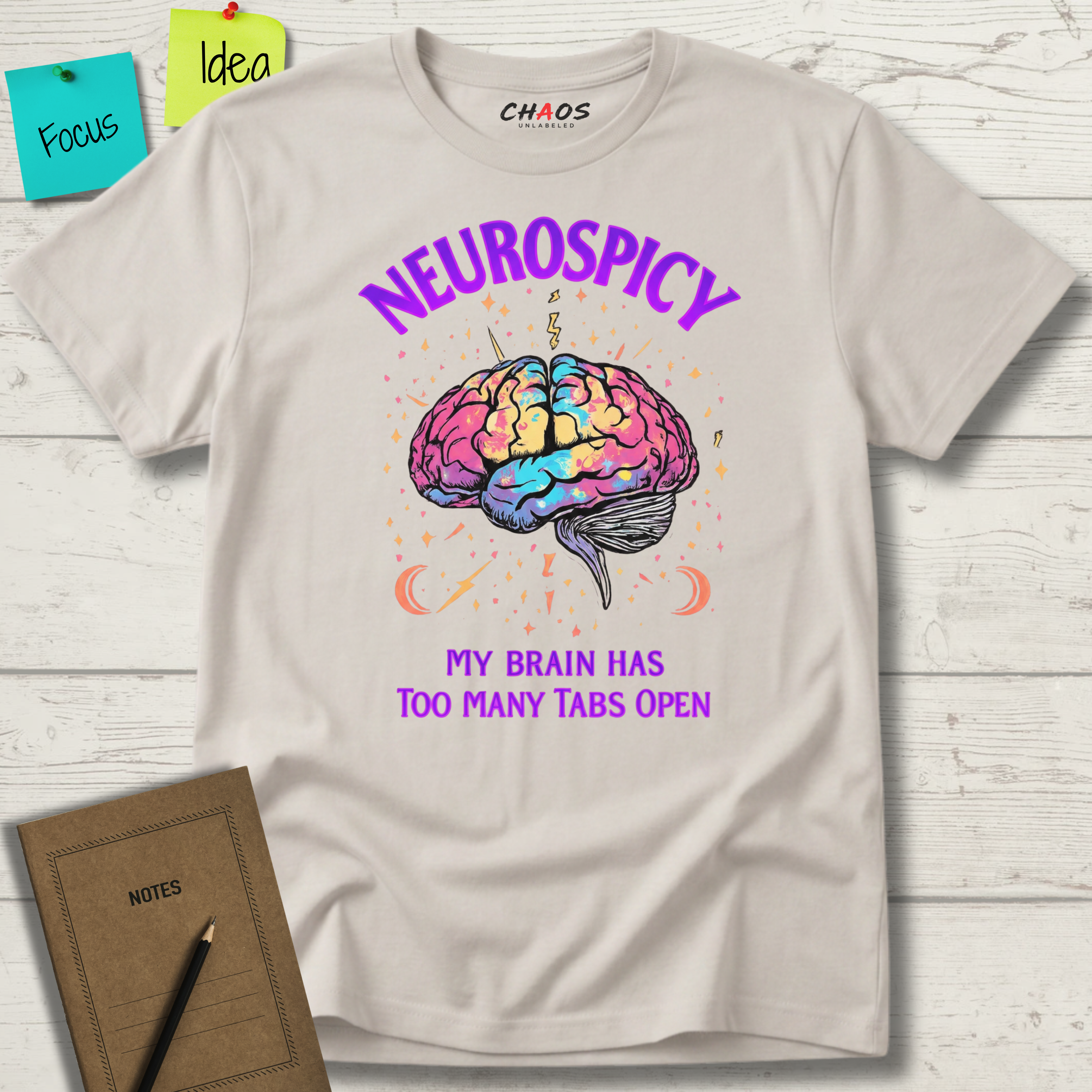 Neurospicy My Brain Has Too Many Tabs Open T-Shirt