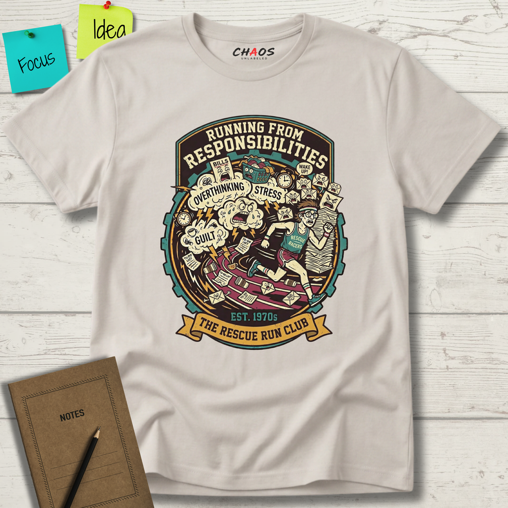 Running From Responsibilities. The Rescue Run Club T-Shirt