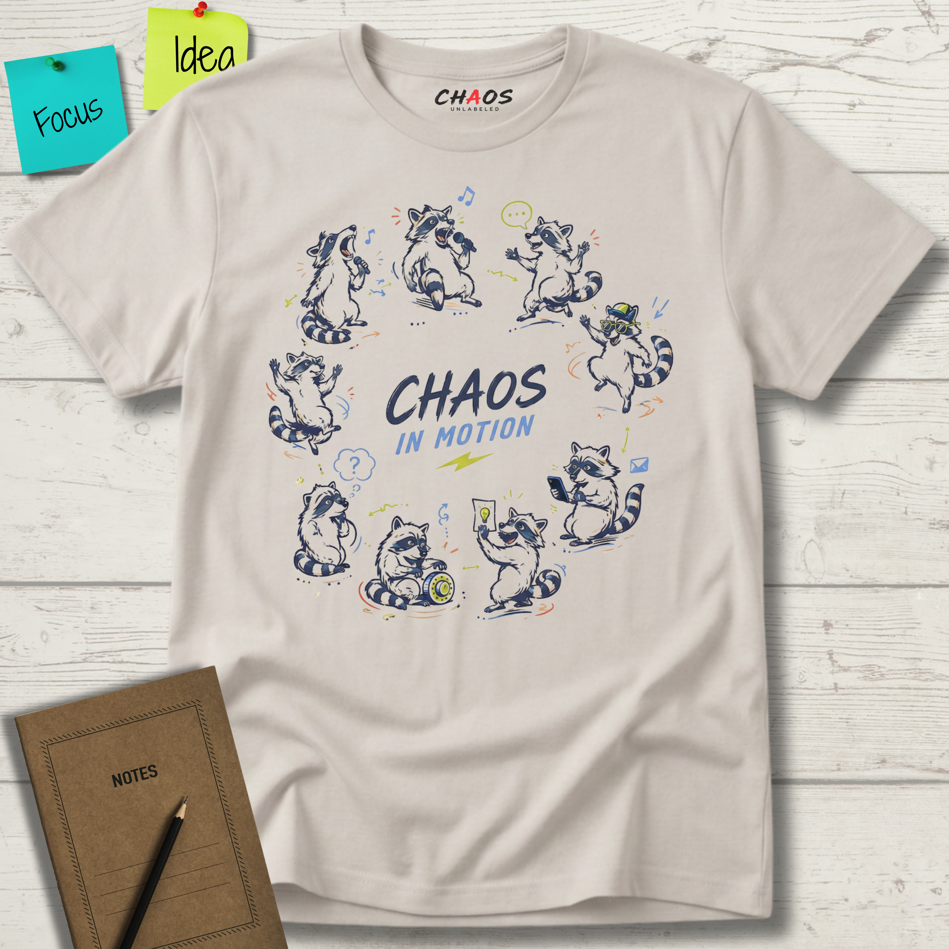 CHAOS IN MOTION - RACCOON T-SHIRT