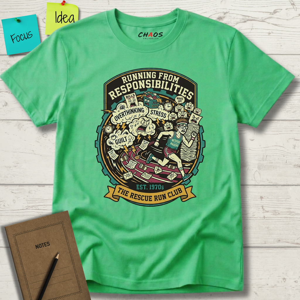 Running From Responsibilities. The Rescue Run Club T-Shirt