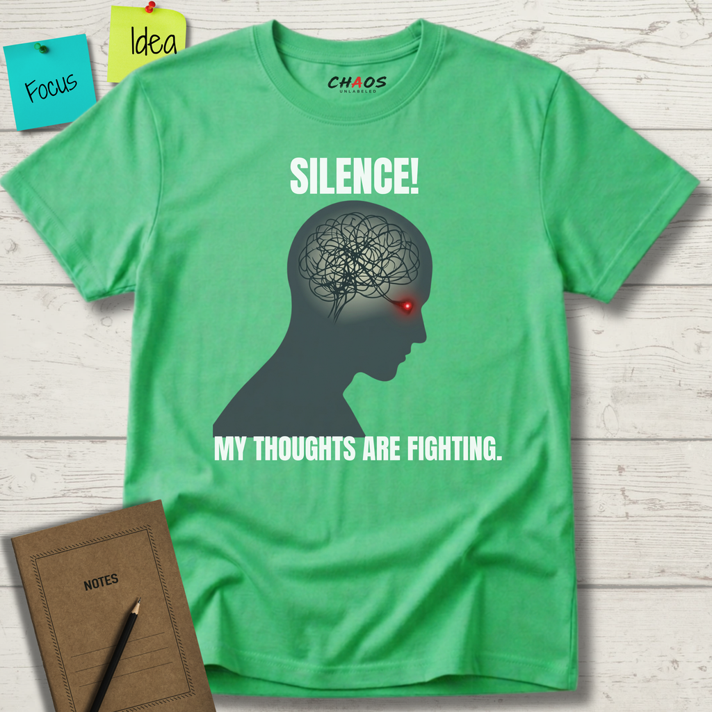 Silence! My Thoughts Are Fighting T-Shirt