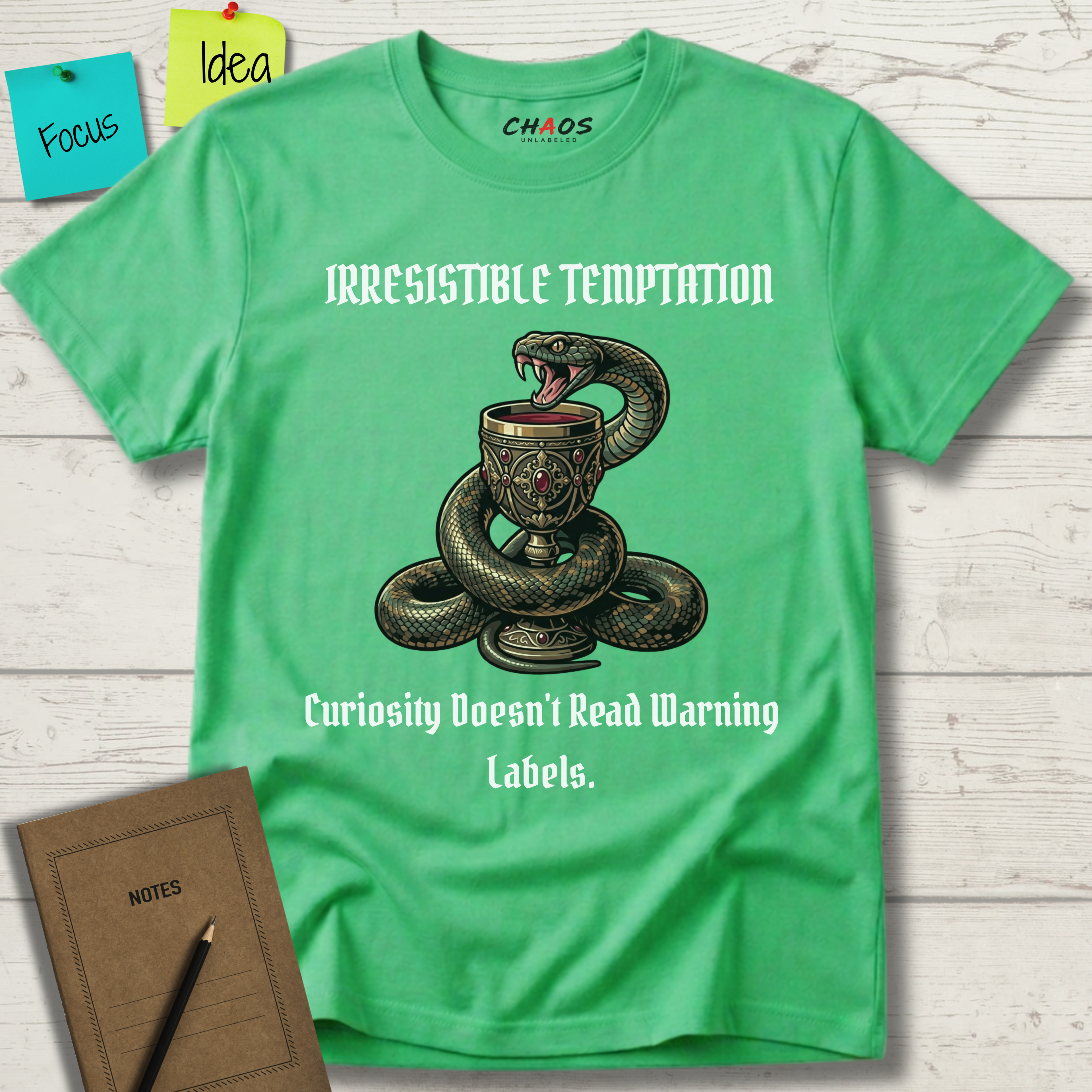 Irresistible Temptation. Curiosity Doesn.t Read Warning Labels T-Shirt
