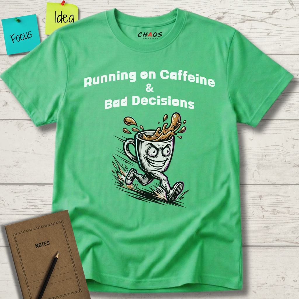 Running On Caffeine And Bad Decisions T-Shirt