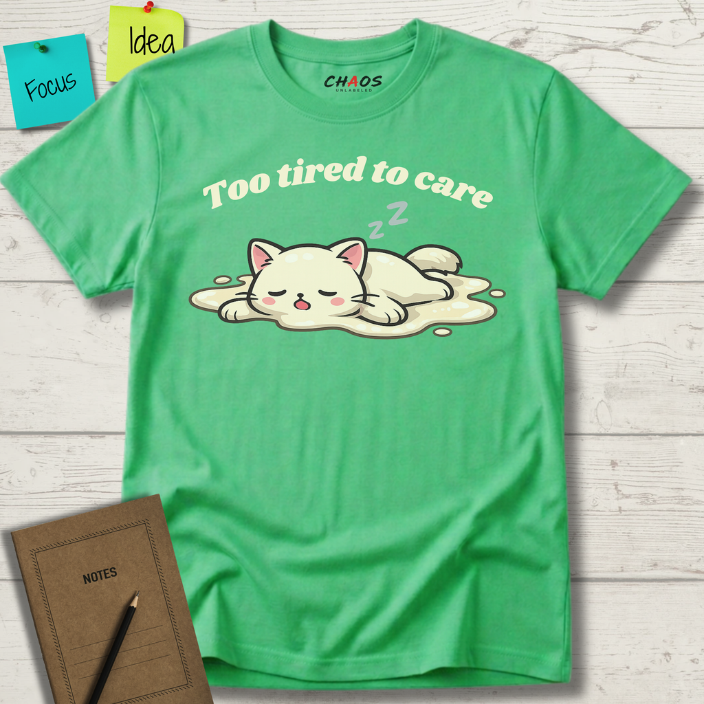 Too Tired To Care T-Shirt