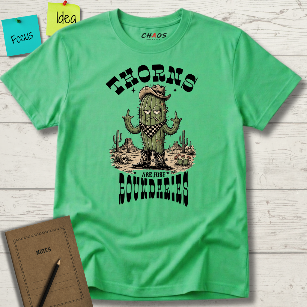 THORNS ARE JUST BOUNDARIES T-SHIRT