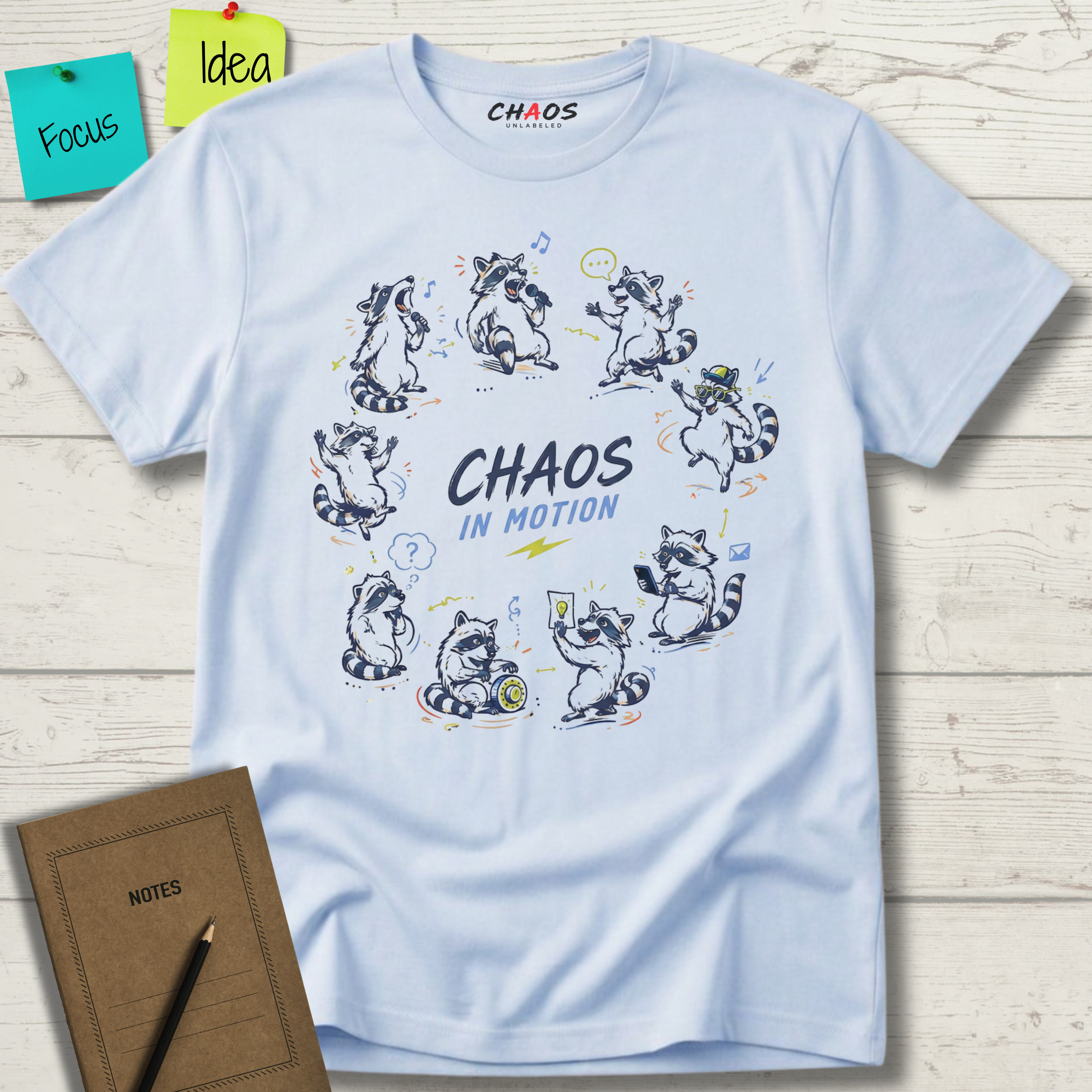 CHAOS IN MOTION - RACCOON T-SHIRT