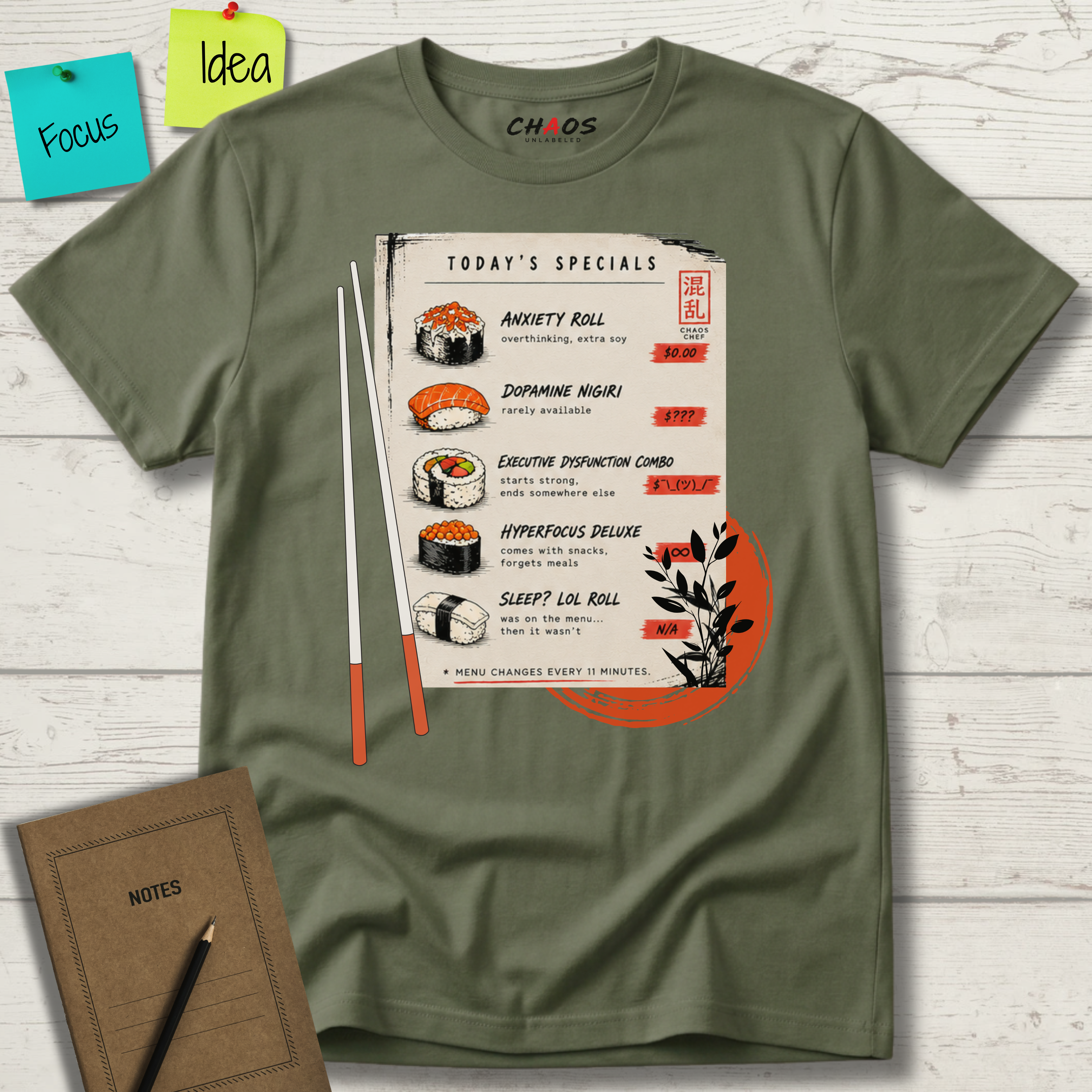 CHAOS SUSHI CHEF T-SHIRT