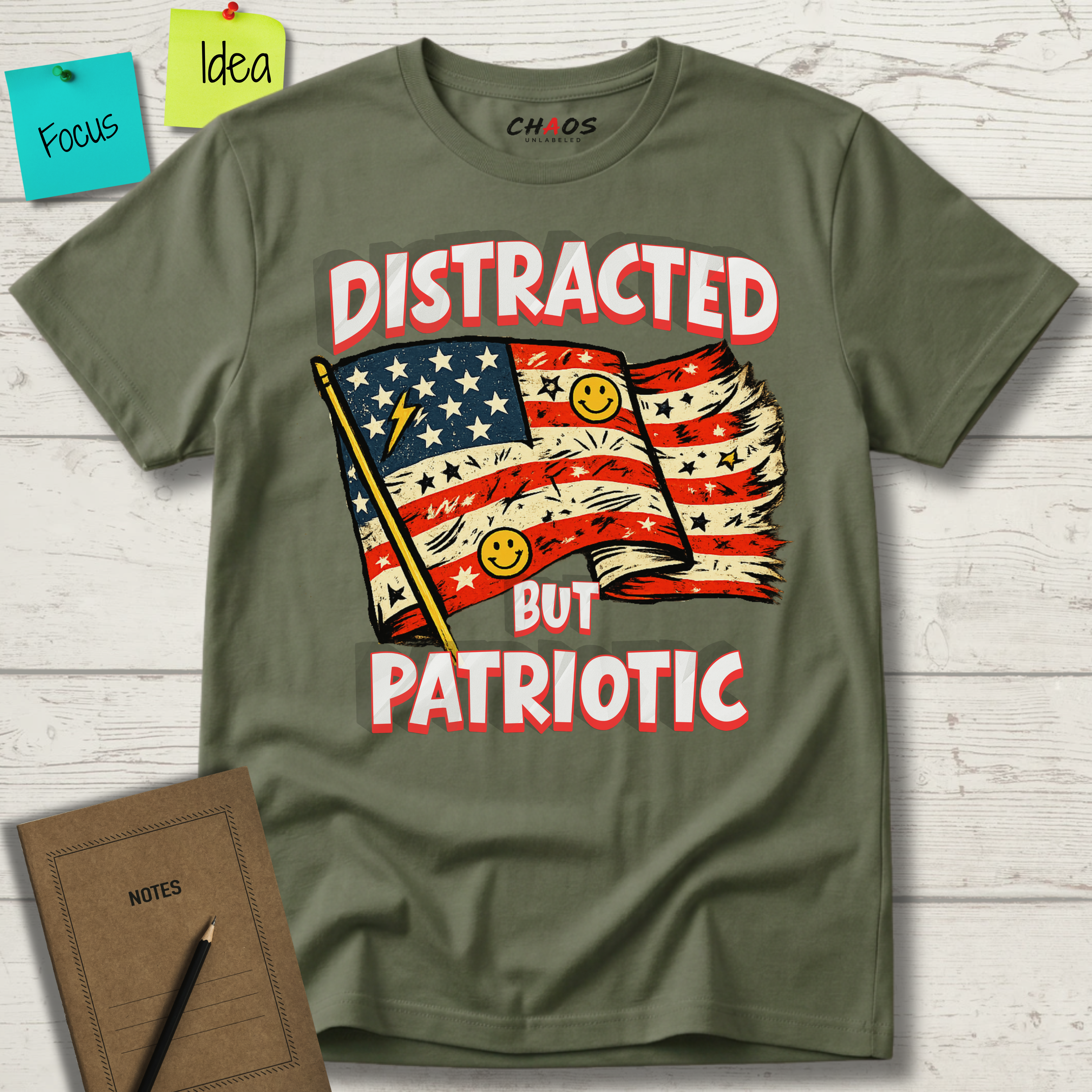 Distracted But Patriotic T-Shirt