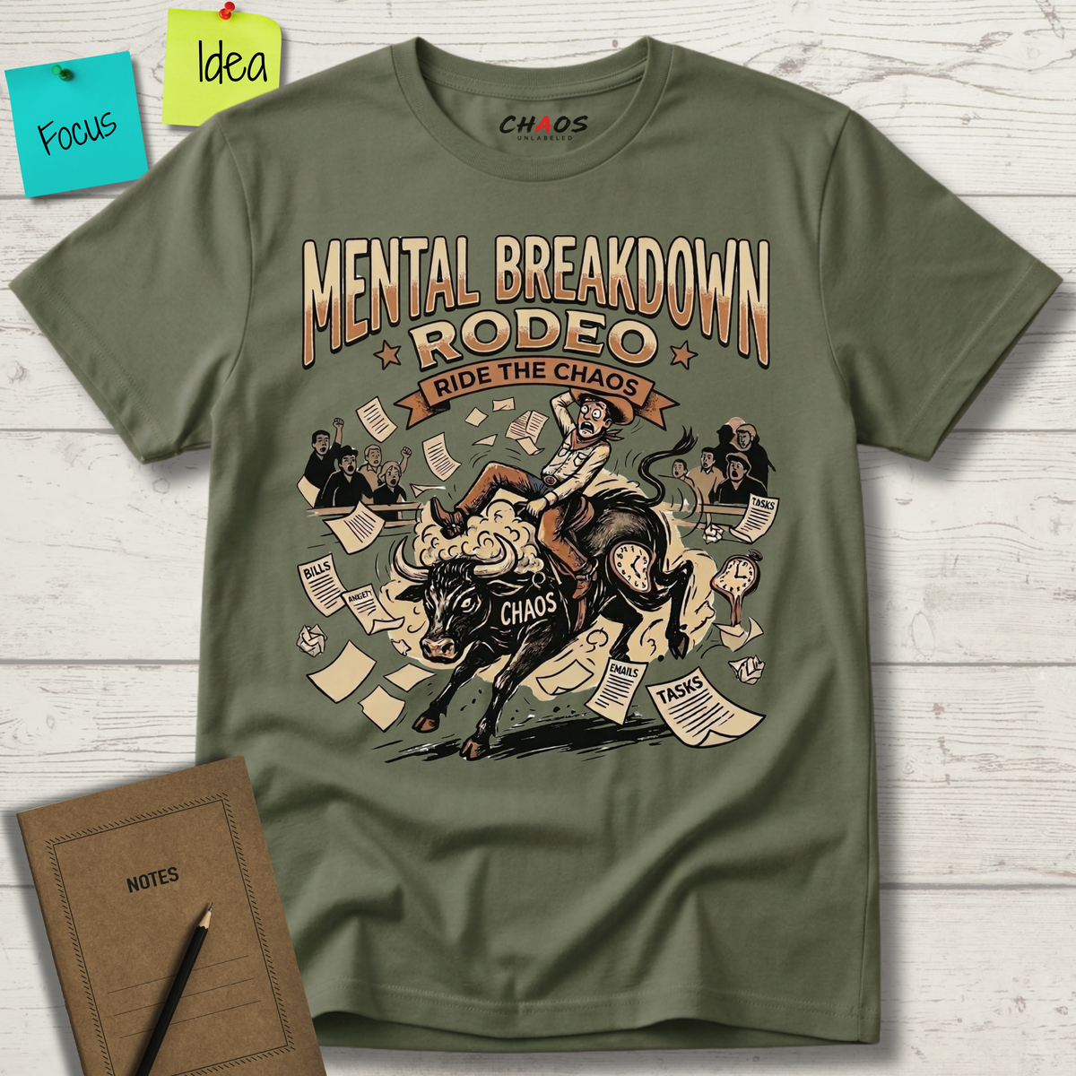 Mental Breakdown Rodeo. Ride the Chaos T-Shirt