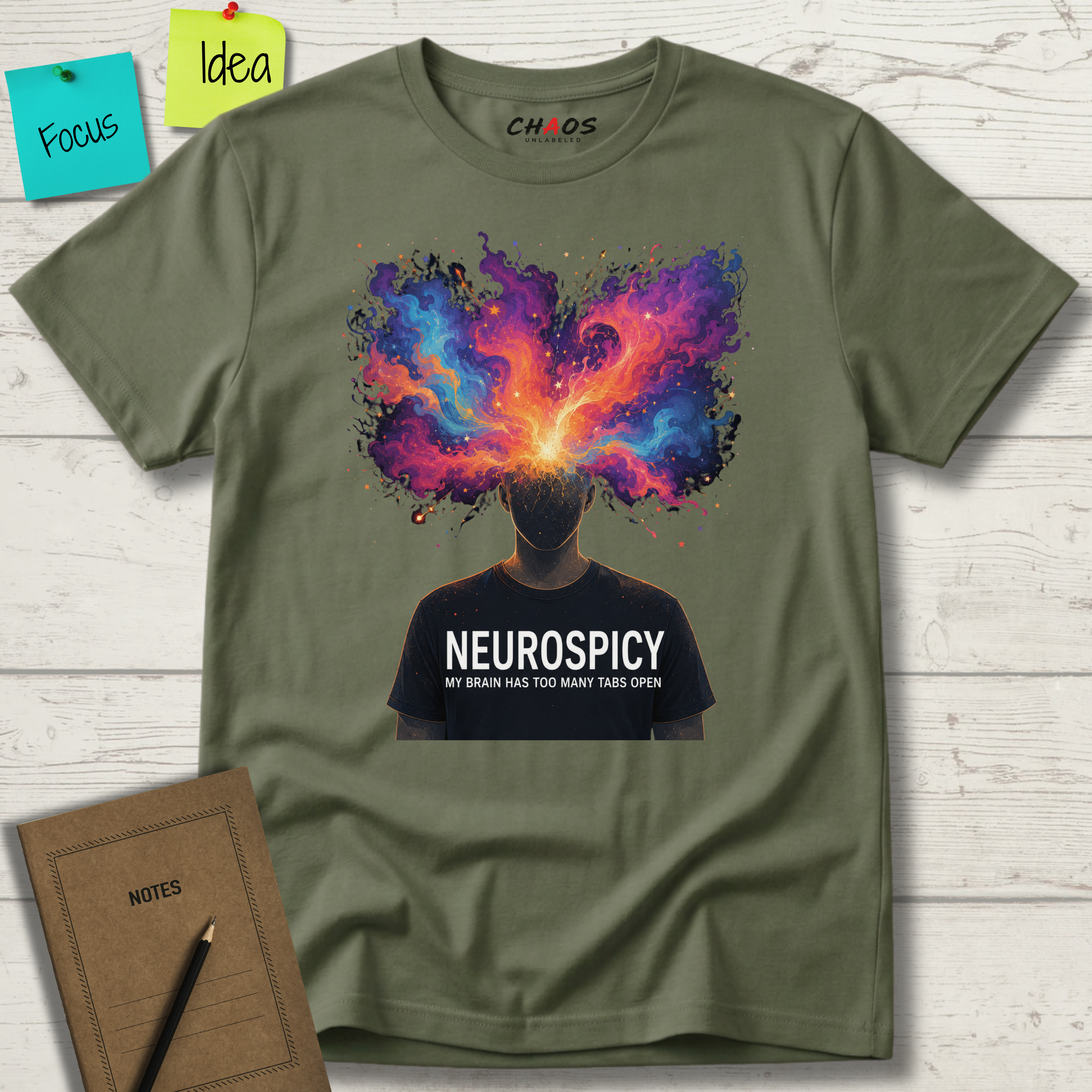Neurospicy My Brain Has Too Many Tabs Open T-Shirt