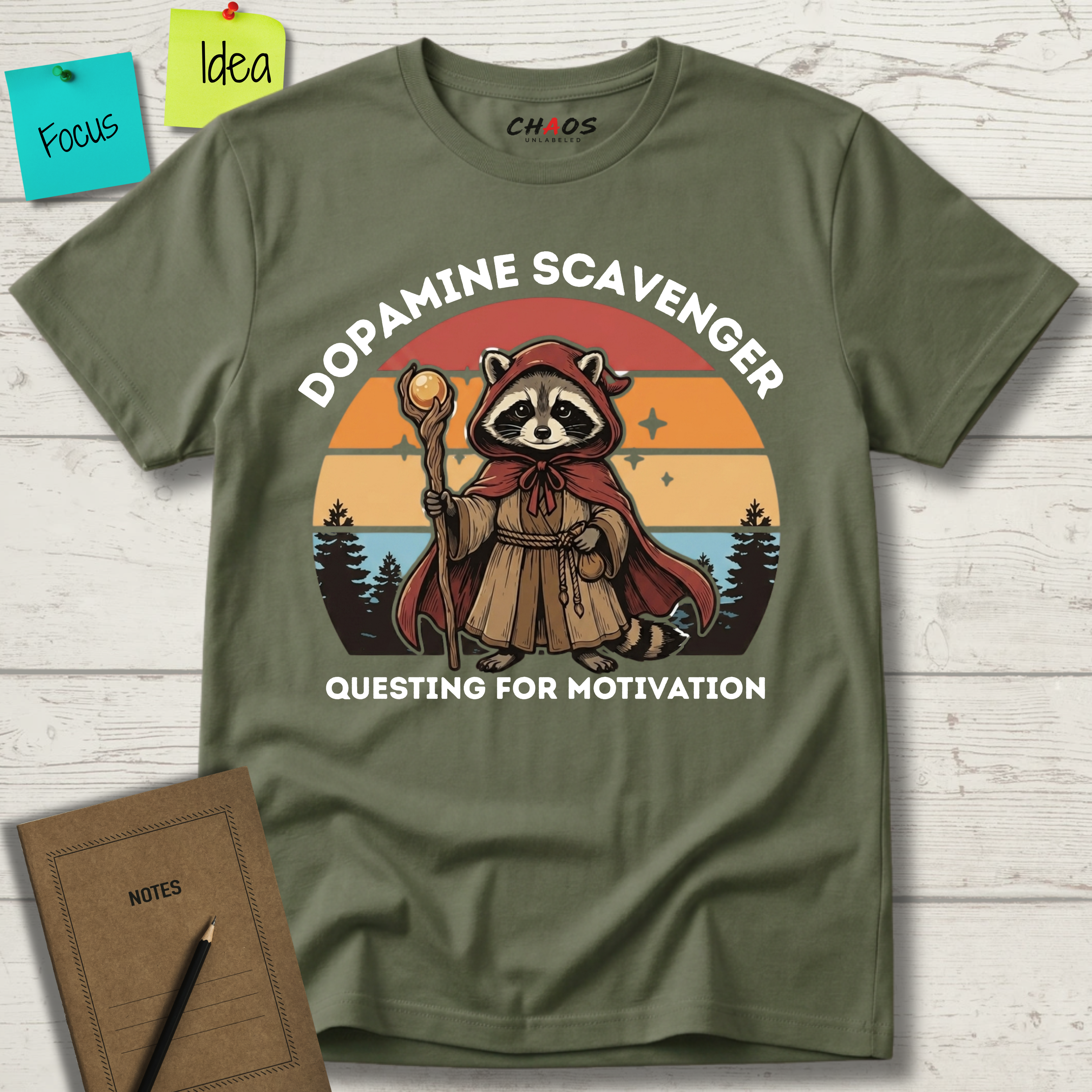 DOPAMINE SCAVENGER. QUESTING FOR MOTIVATION T-SHIRT