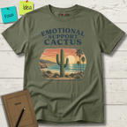 EMOTIONAL SUPPORT CACTUS PLEASE DON'T HUG ME MALIBU CALIFORNIA T-SHIRT
