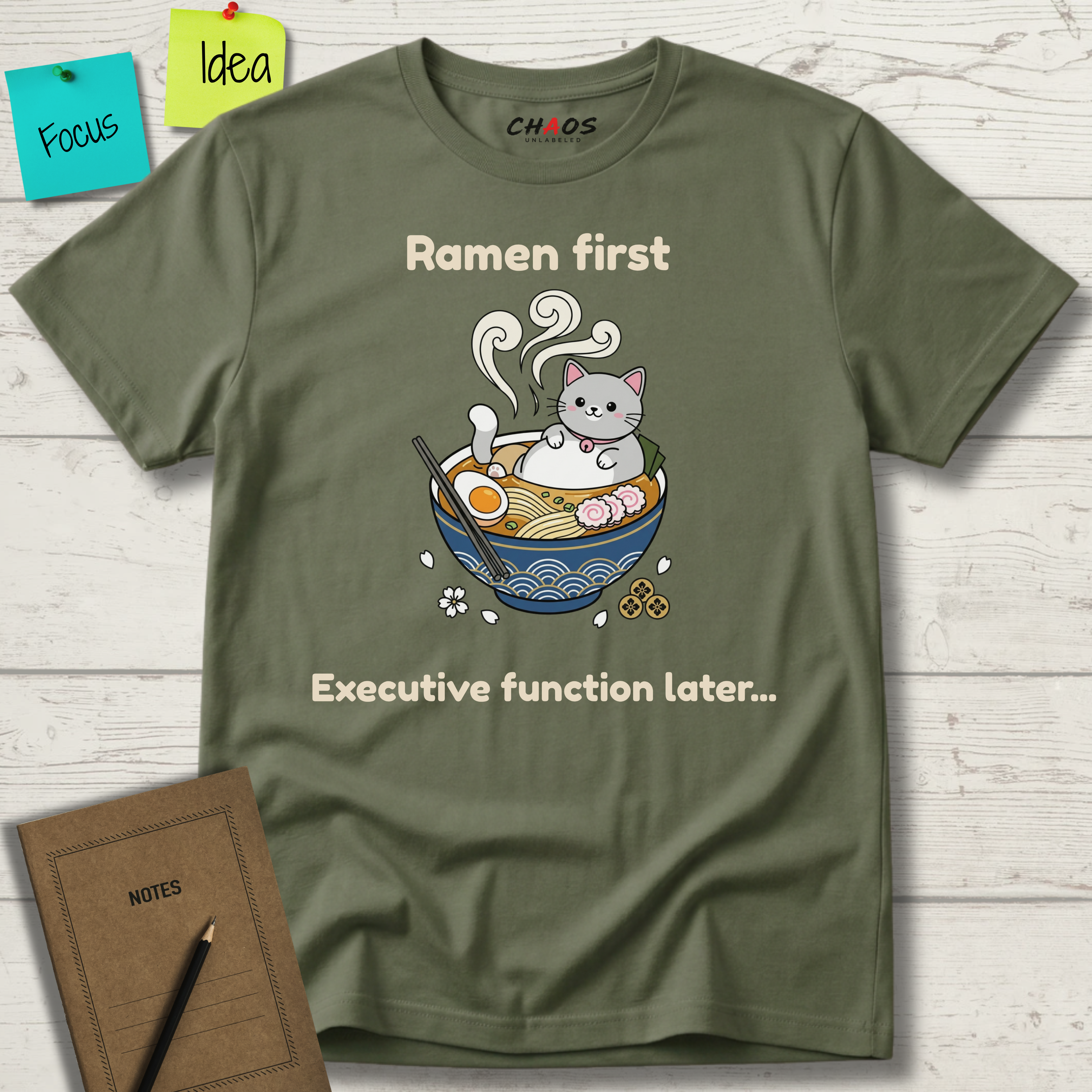 Ramen First. Executive Function Later T-Shirt