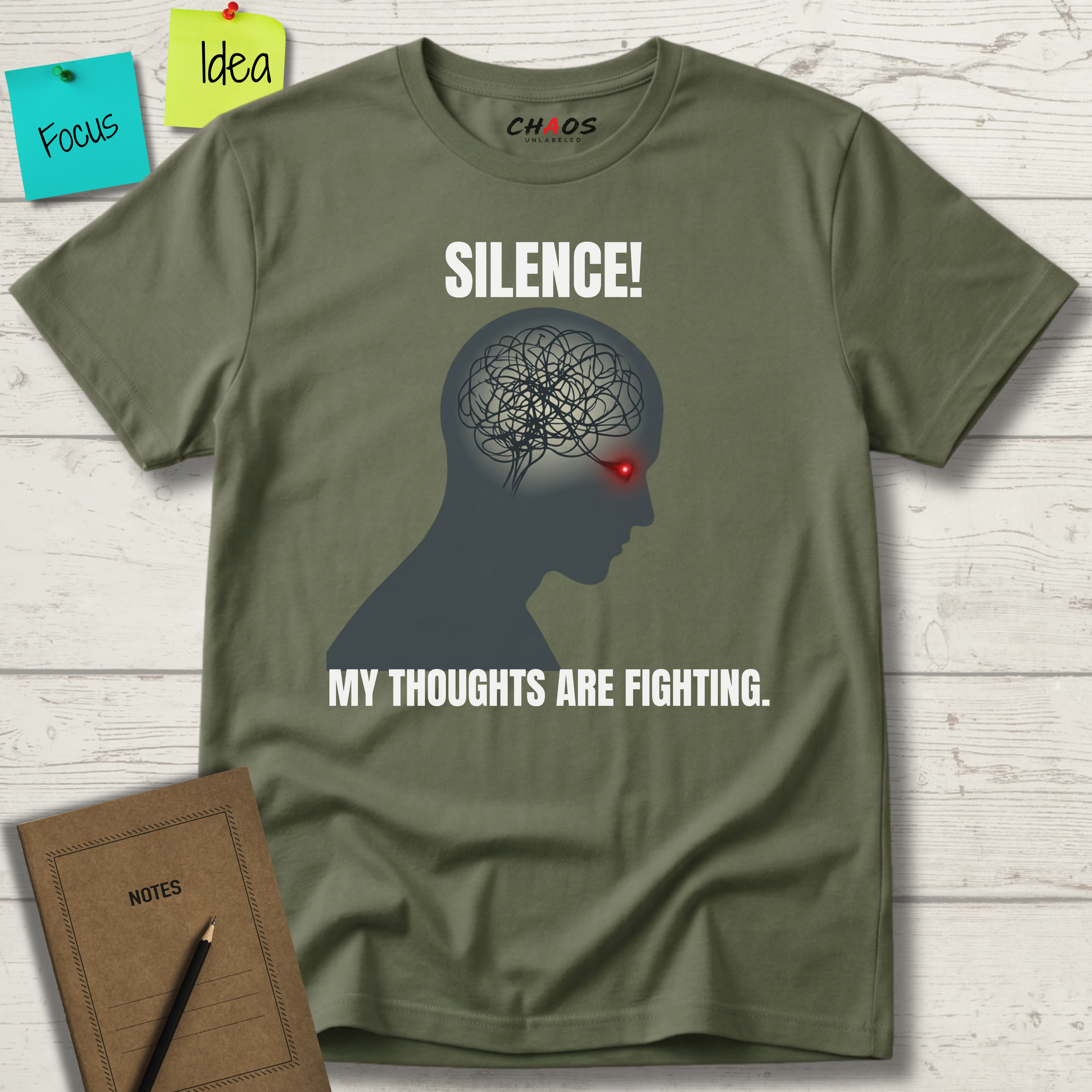 Silence! My Thoughts Are Fighting T-Shirt