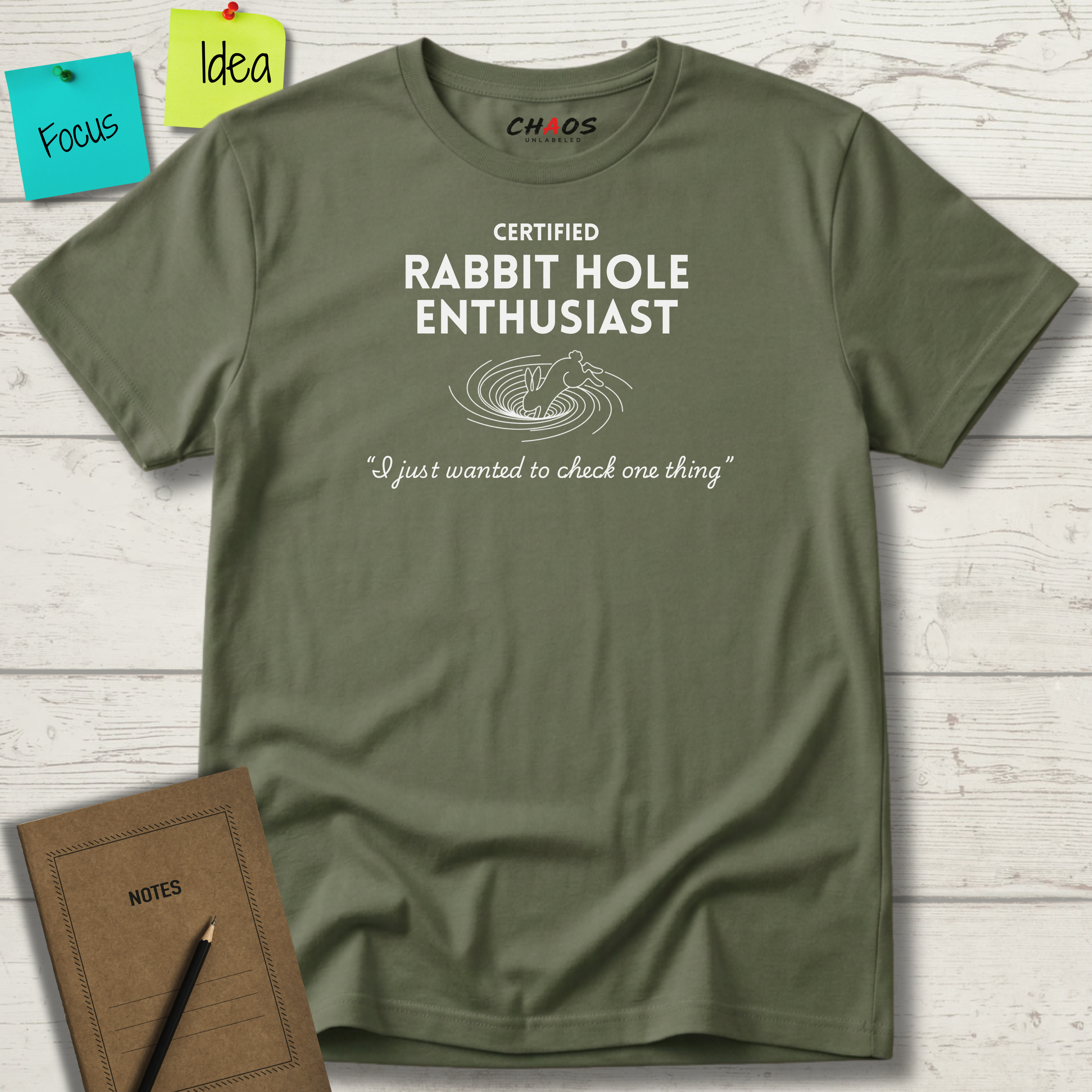 CERTIFIED Rabbit Hole Enthusiast. I just wanted to check one thing T-Shirt