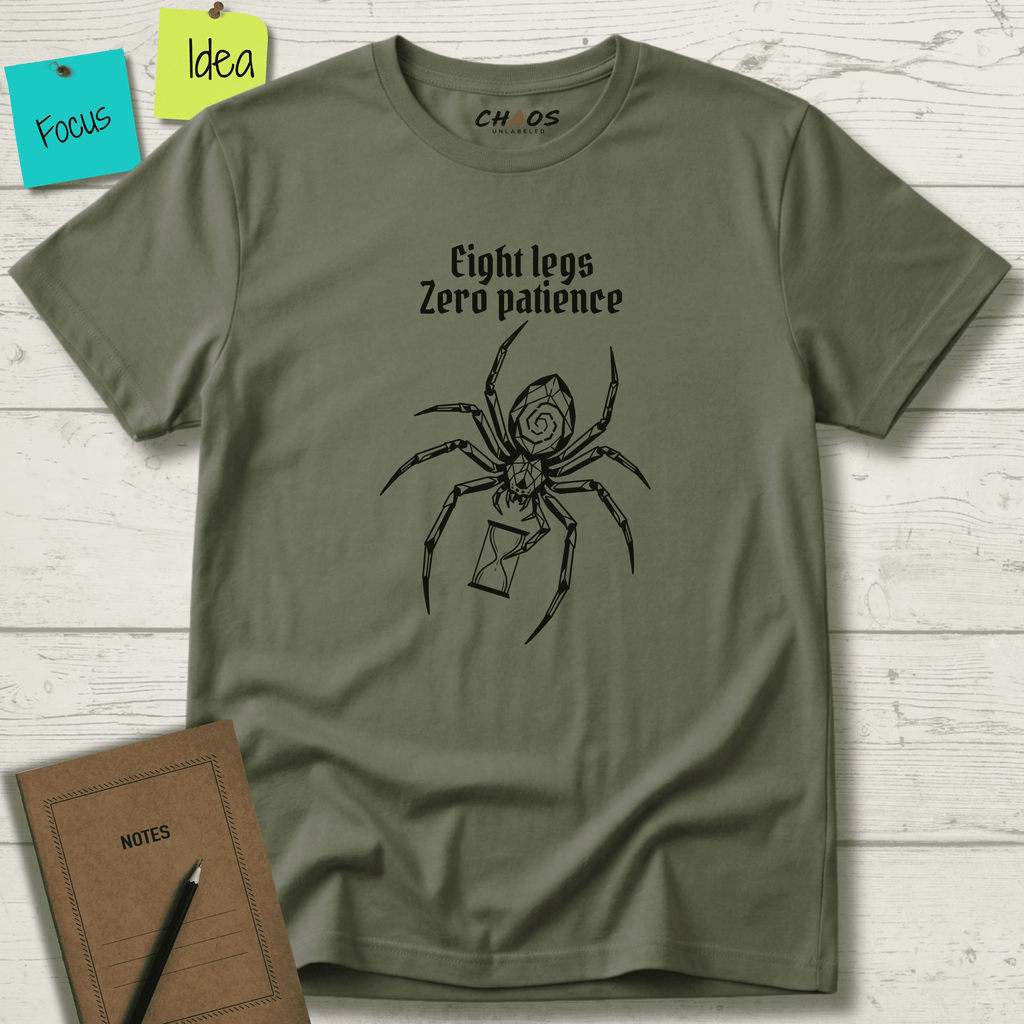 EIGHT LEGS ZERO PATIENCE T-SHIRT