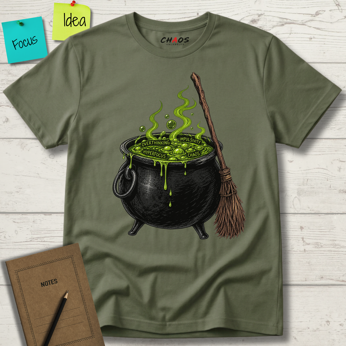 HALLOWEEN ADHD POTION CAULDRON T-SHIRT