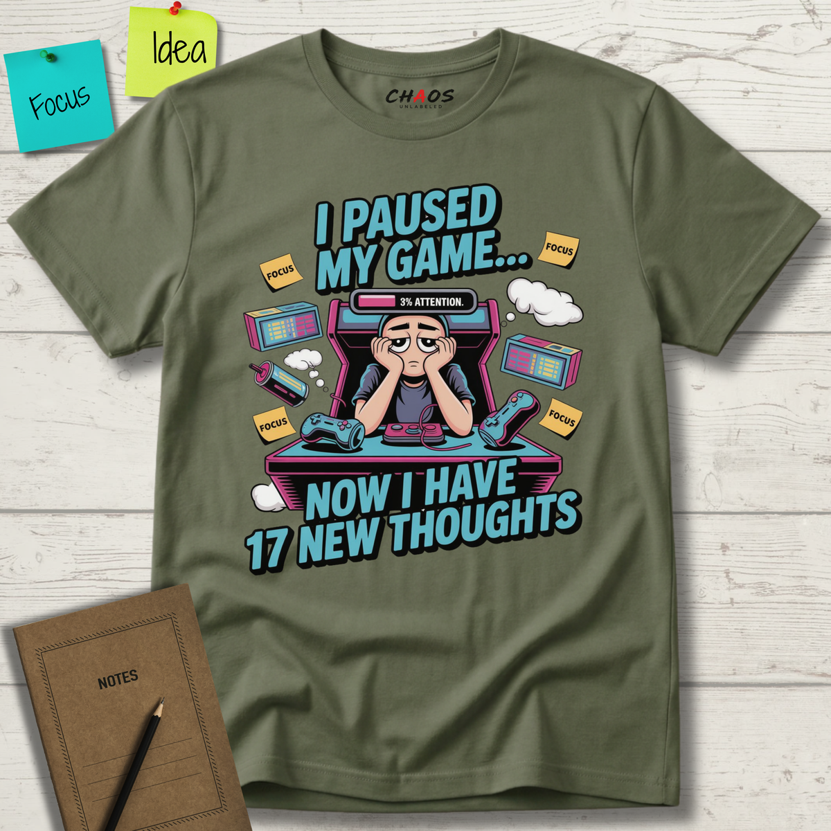 I Paused My Game Now I Have 17 New Thoughts T-Shirt