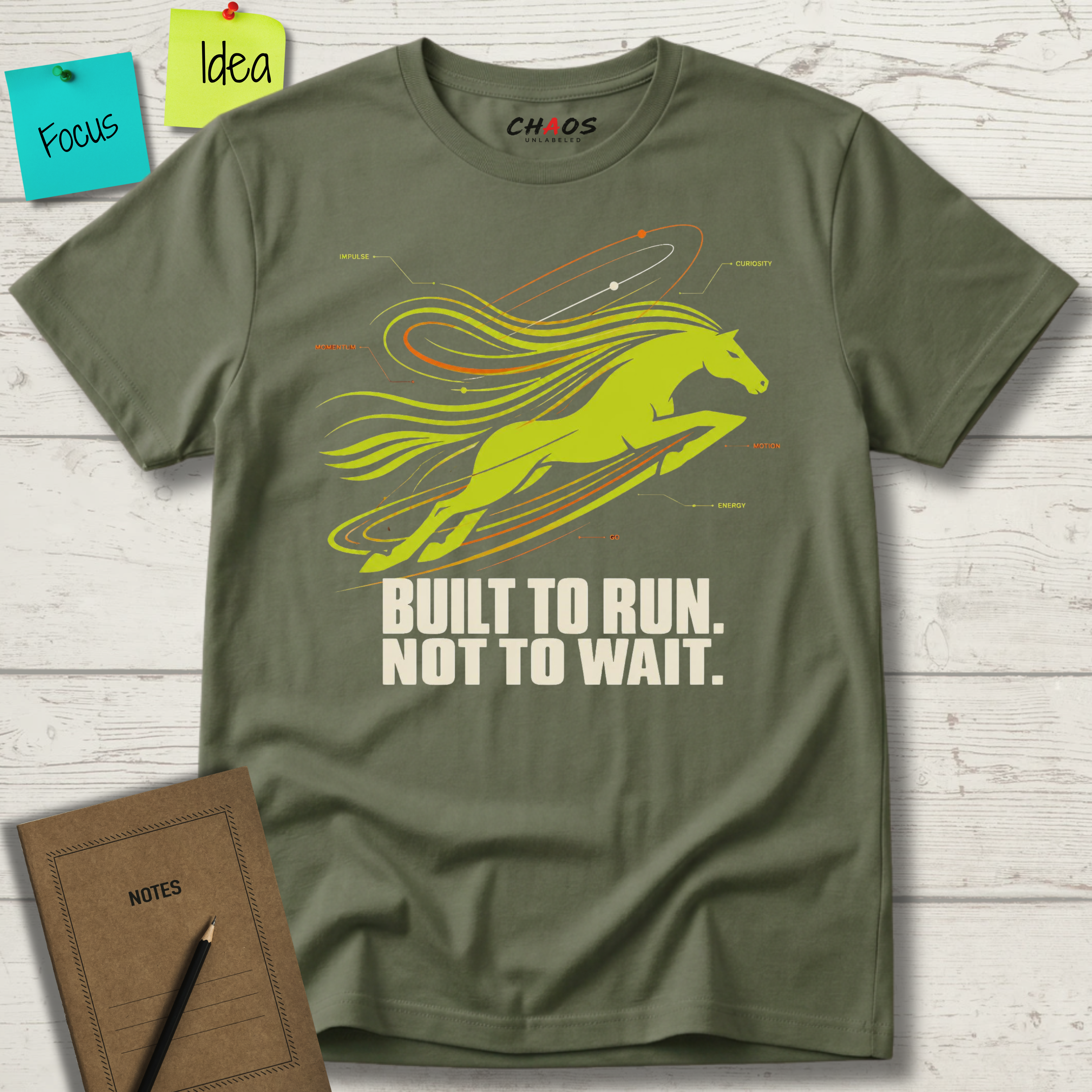 BUILT TO RUN NOT TO WAIT T-SHIRT